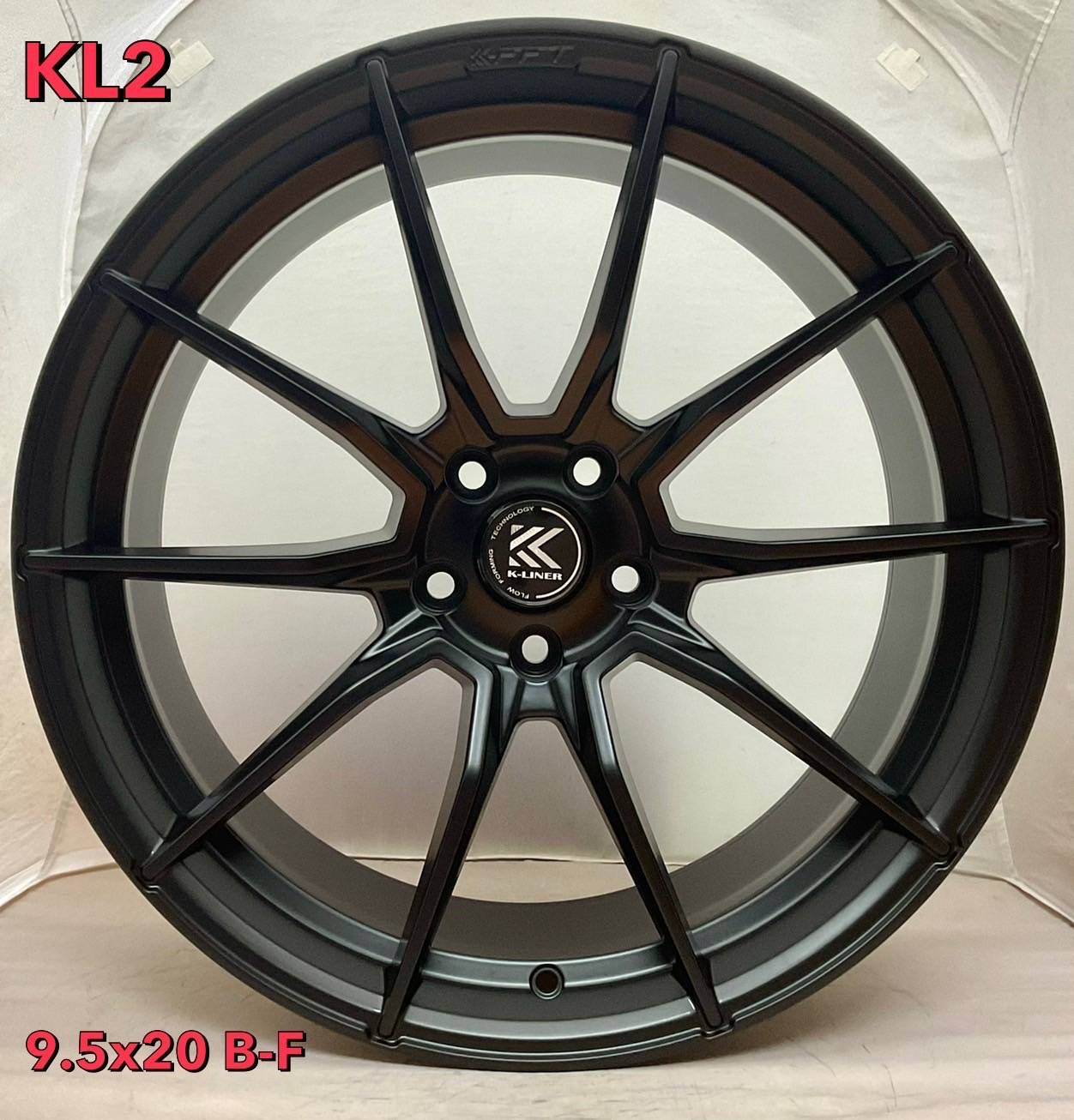 ล้อแม็ก ล้อแม็กใหม่ K-Liner Kl2 5รู112/114 ET35-40 เทาแลคดำ ดำด้าน เงินหน้าเงา F8.5 R9.5-20นิ้ว 