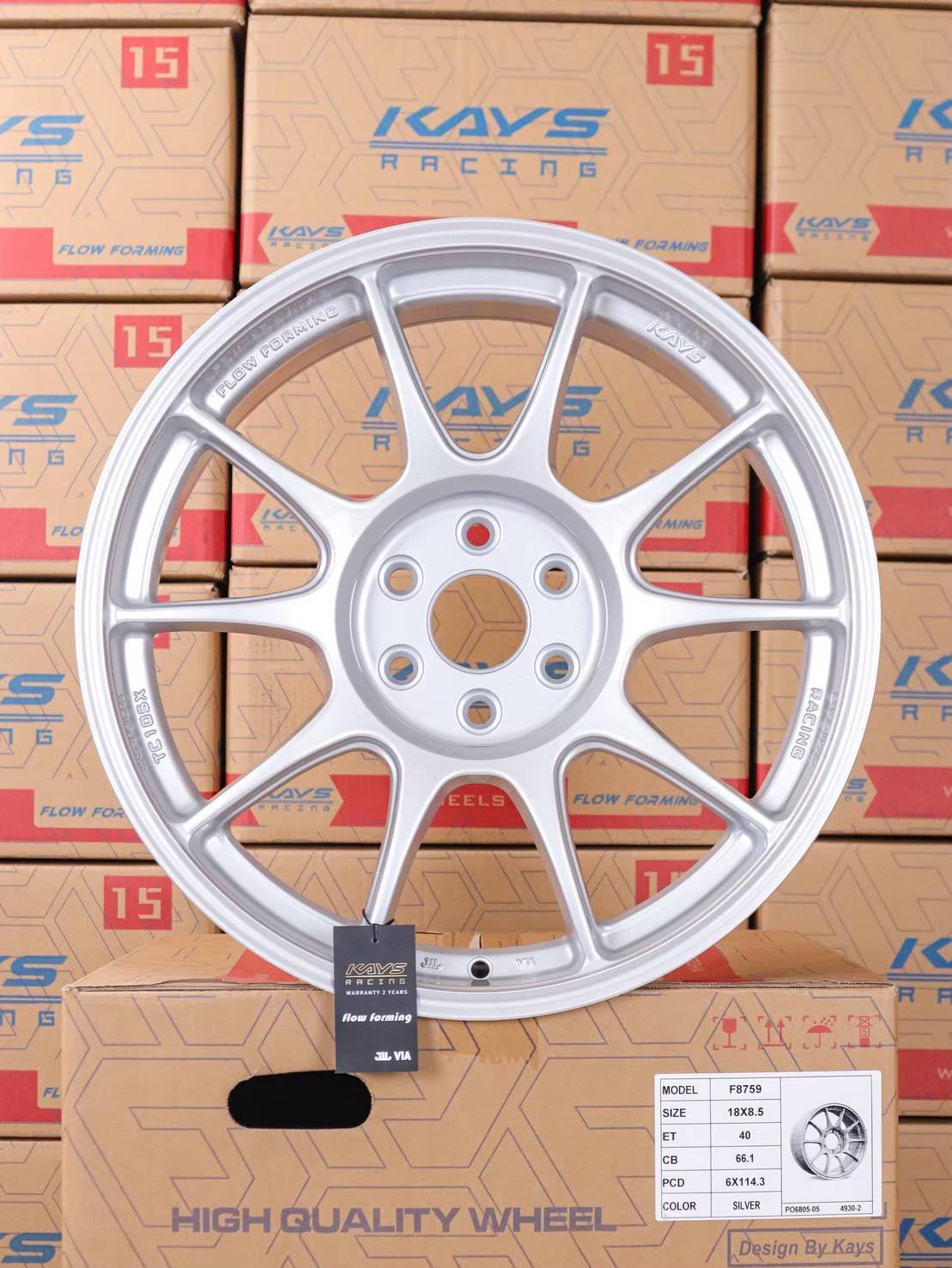 ล้อแม็ก ล้อแม็ก TC105 6รู114.3 ET40 สีเงิน กว้าง8.5-18นิ้ว(นาวาร่า) 