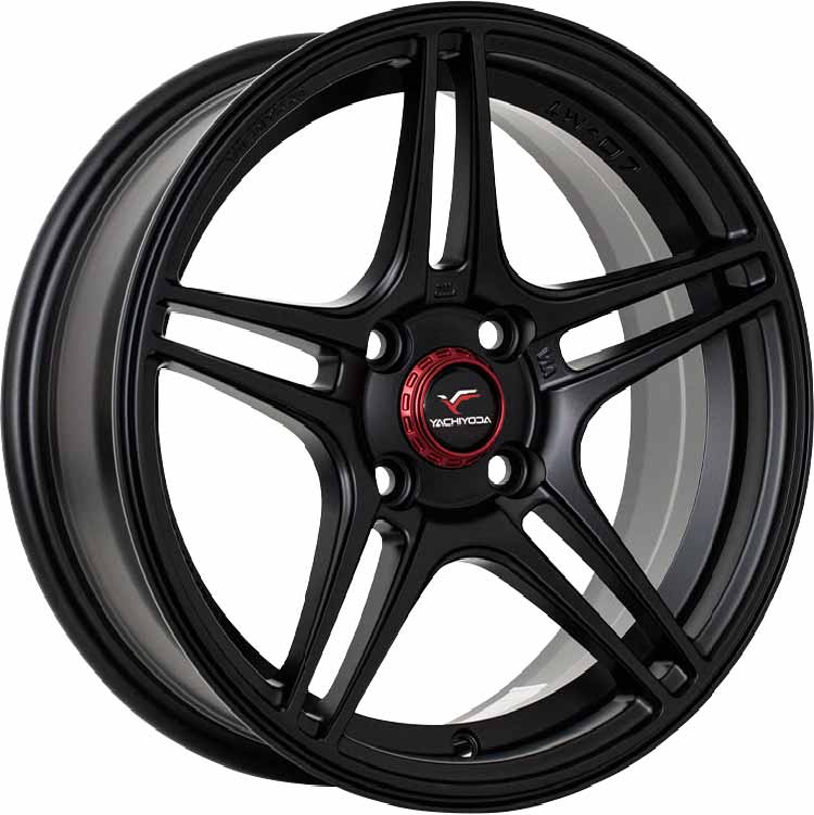 ล้อแม็ก ล้อแม็ก Yachiyoda LW07 4รู100 ET35 ดำด้าน กว้าง7.5 ขอบ17นิ้ว 