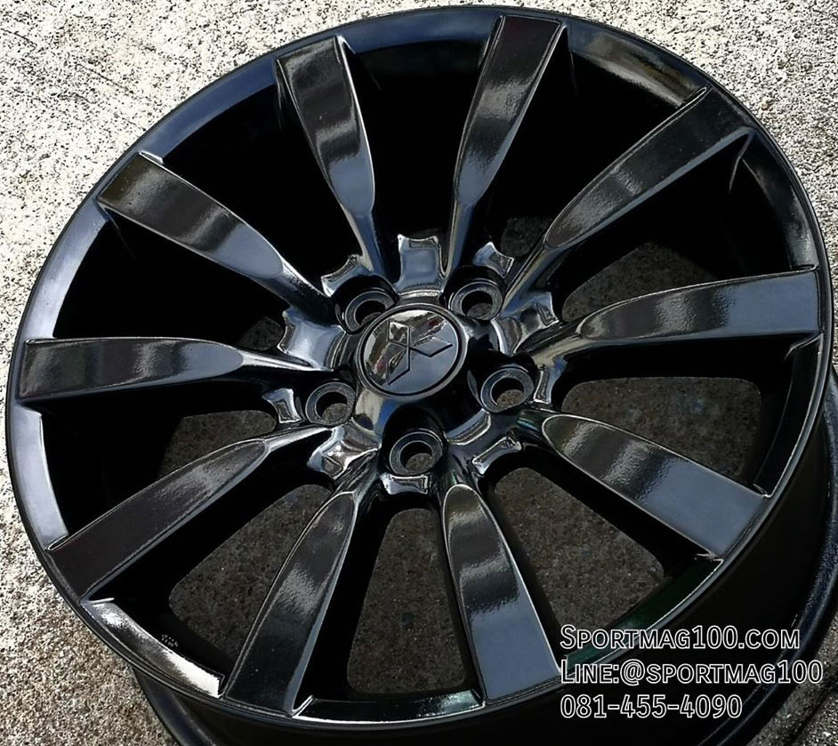 ล้อแม็ก  แม็กซ์มือสอง Mitsubishi EX 5รู114 ดำแวว ใส่Triton รุ่น5รูได้เลย  7-18นิ้ว(รามอินทรา) 