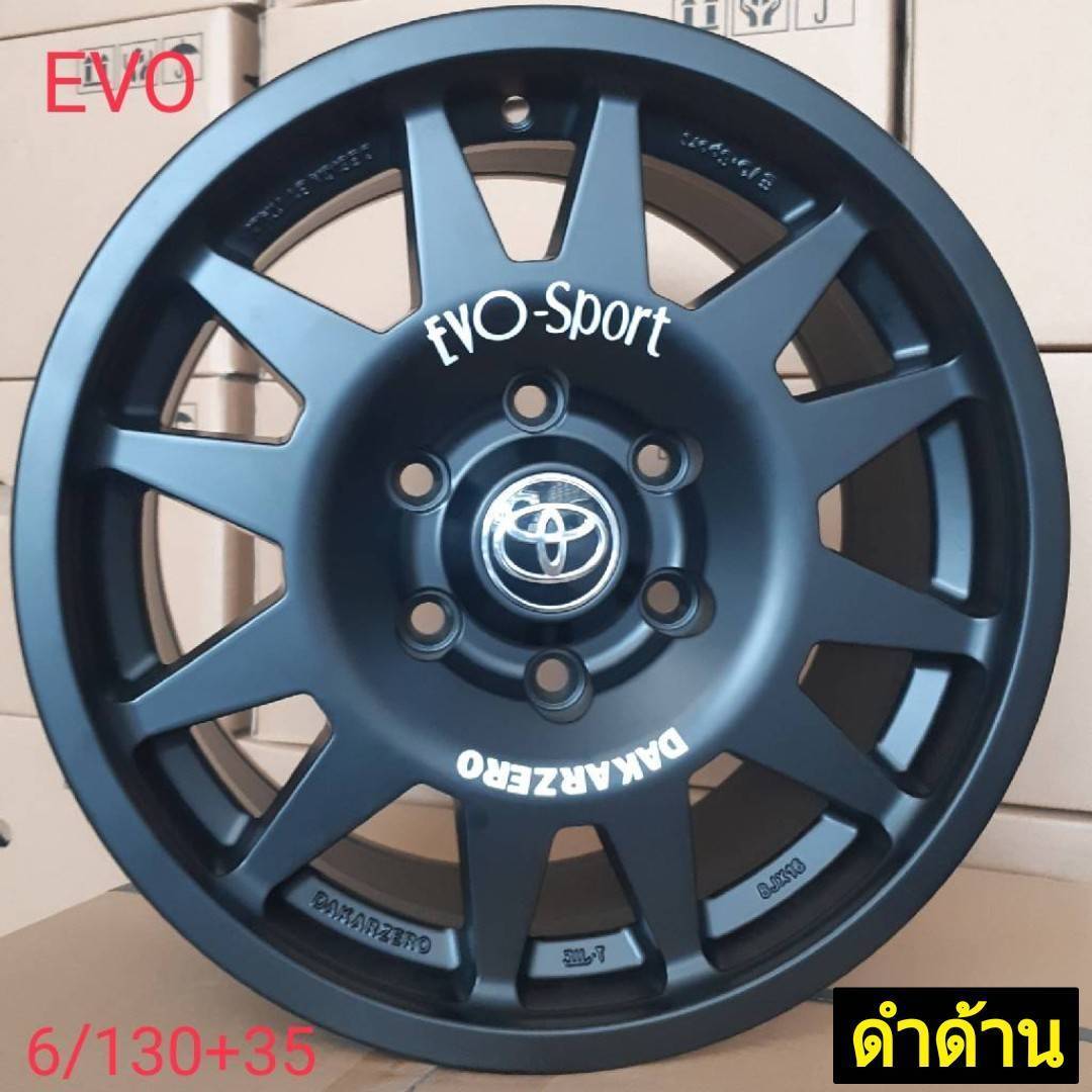 ล้อแม็ก ล้อแม็ก Evo Cross 6รู130 ET35 สีดำด้าน กว้าง8 ขอบ16นิ้ว(รถตู้ตัวใหม่)