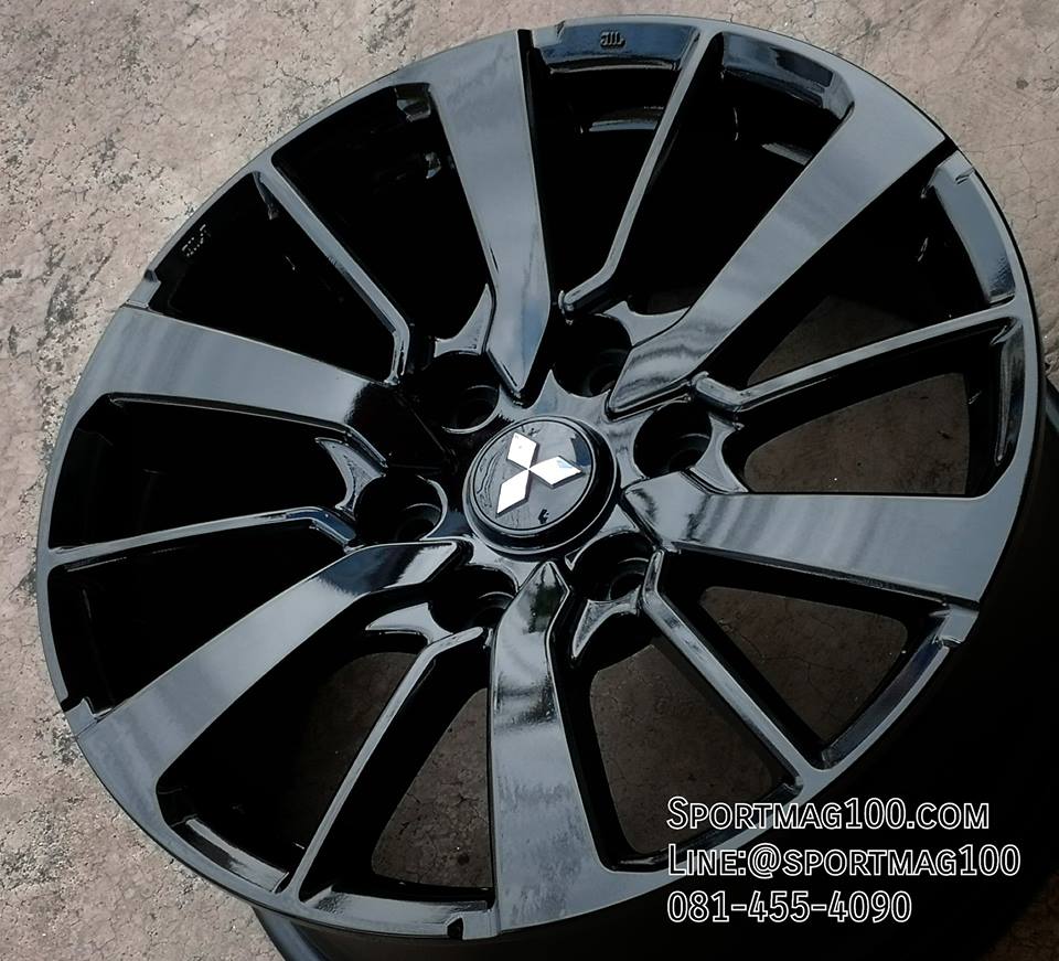 ล้อแม็ก แม็กซ์ป้ายแดง Pajero Modify 6รู139 ET38 รมดำ 7.5-18นิ้ว(รามอินทรา)