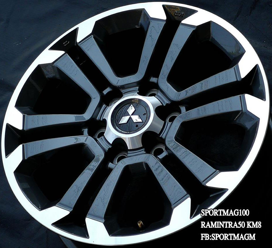 ล้อแม็ก แม็กซ์ป้ายแดง Mitsubishi New Triton 6รู139 ET38 เทาหน้าเงา 7.5-18นิ้ว(รามอินทรา)