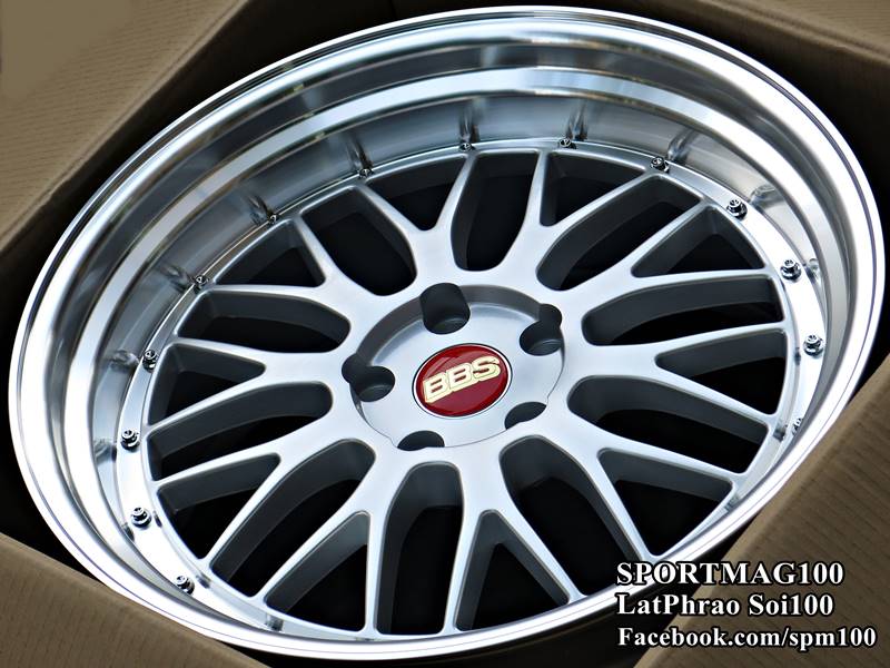 ล้อแม็ก แม็กซ์ใหม่ BBS LMR 5รู112 ซิลเวอร์ขอบกระจก et30 F8.5 R9.5-19นิ้ว
