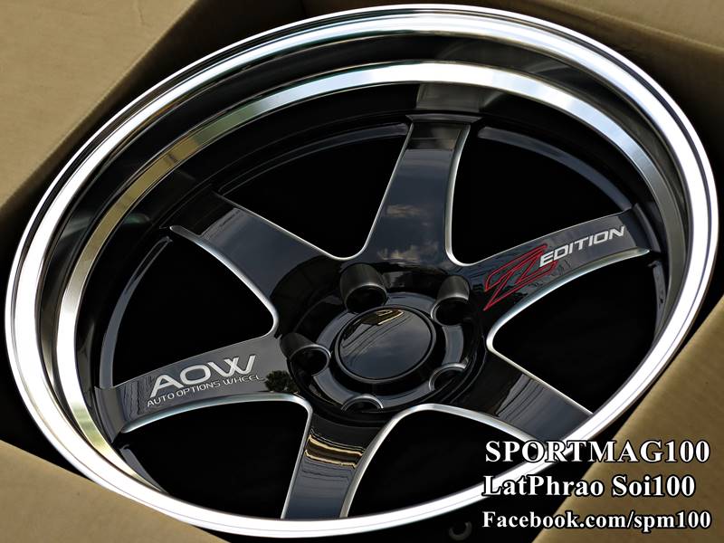 ล้อแม็ก แม็กซ์ใหม่ AutoOption Weld007 5รู114 ดำมิลลิ่งขอบเงิน F9.5 R10.5-18นิ้ว