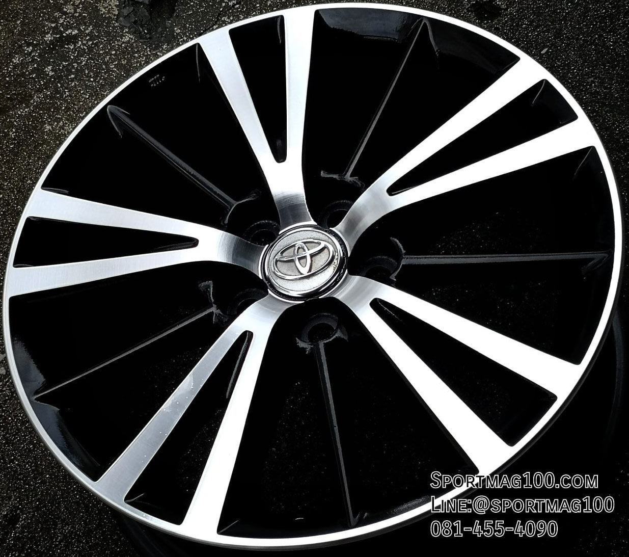 ล้อแม็ก  แม็กซ์มือสอง Toyota Altis Modify ดำหน้าเงา 5รู100 6.5-16นิ้ว