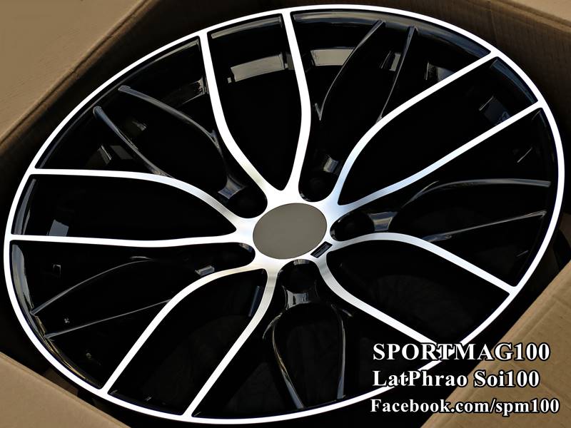ล้อแม็ก ล้อแม็กใหม่ Msport 5รู120 ET35 ดำหน้าเงา สำหรับซีรีย์3-ซีรีย์5ใหม่ F8.5 R9.5-20นิ้ว