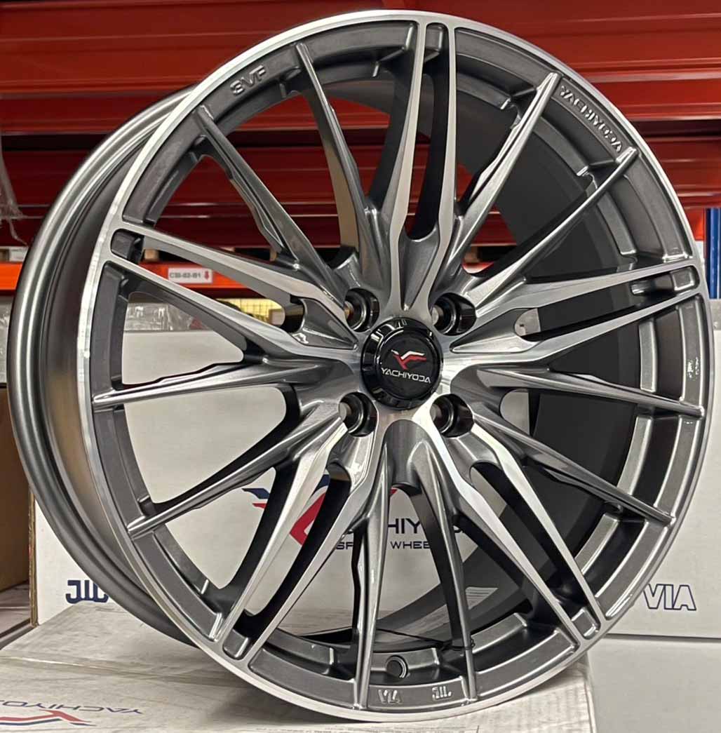 ล้อแม็ก ล้อแม็ก Yachiyoda SX11 4รู100 ET35 สีเทาหน้าเงา กว้าง7.5 ขอบ17นิ้ว