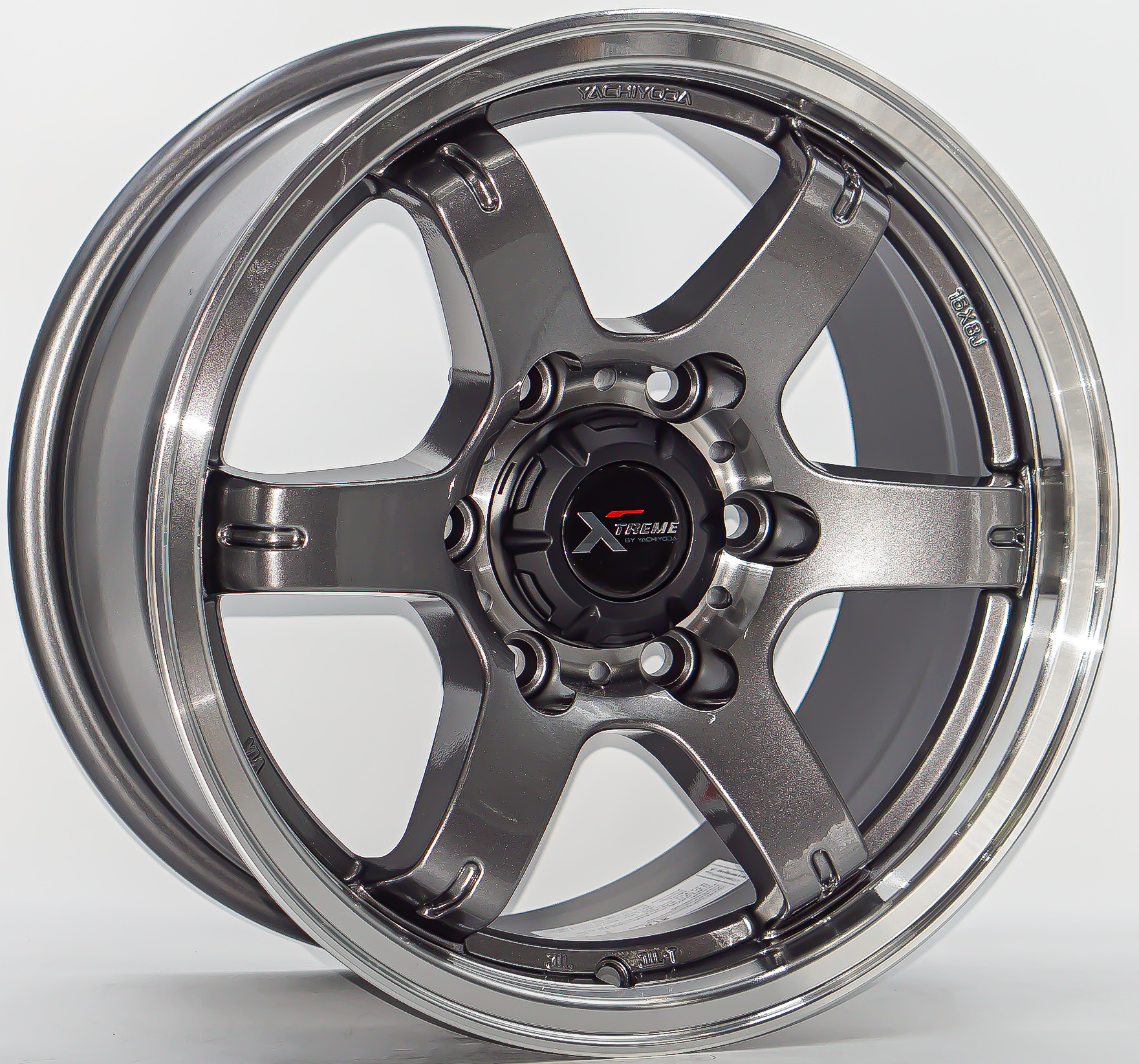 ล้อแม็ก ล้อแม็ก Yachiyoda XT6 6รู139 ET25 สีเทา กว้าง8 ขอบ16นิ้ว