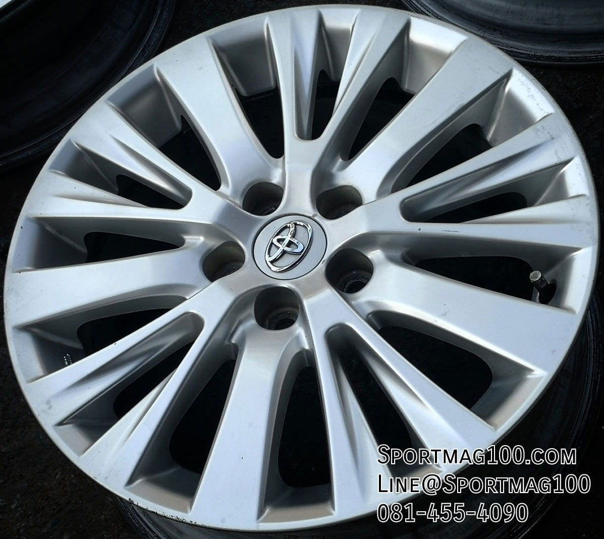 ล้อแม็ก ้ล้อแม็กมือสองแท้ Toyota Alphard 5รู114 ดำหน้าเงา 7.5-18นิ้ว(ลาดพร้าว-รามอินทรา) 
