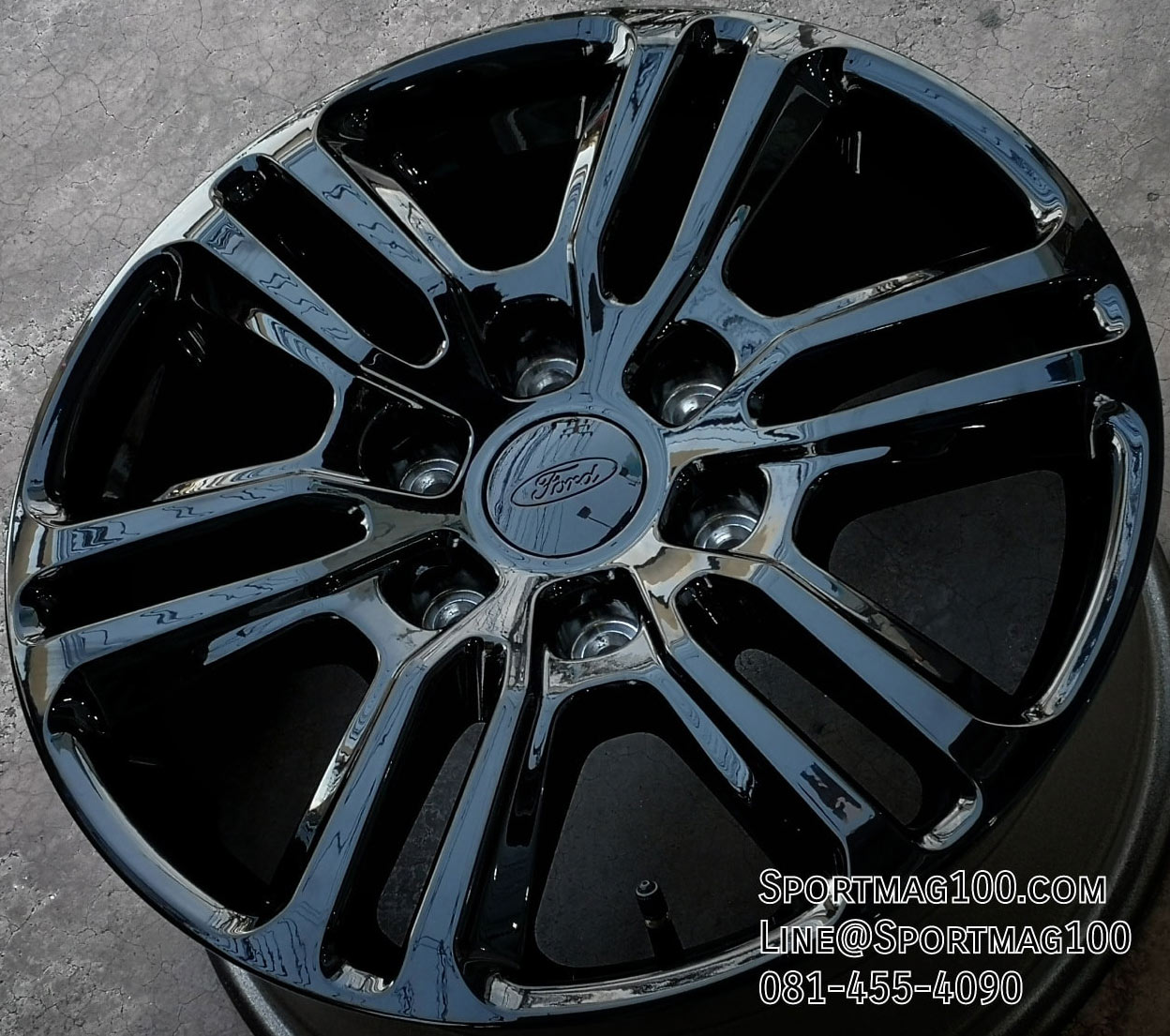 ล้อแม็ก ล้อแม็กป้ายแดง Ford NewRenger 6รู139 รมดำ 8-18นิ้ว(รามอินทรา) 