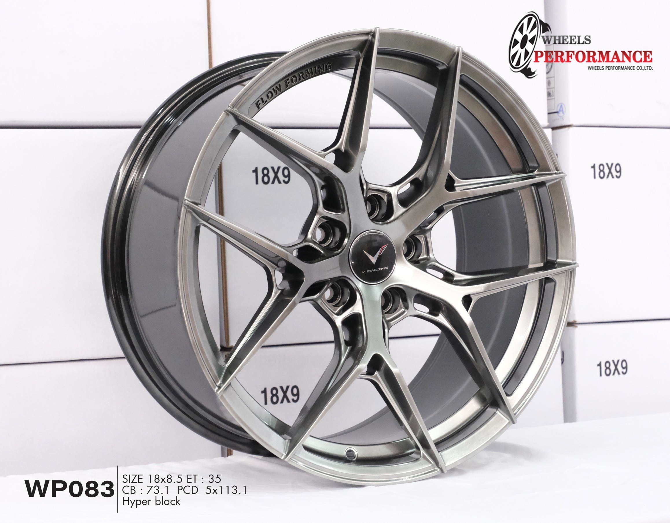 ล้อแม็ก ล้อแม็กใหม่ FlowForming WP 083 5รู112/114 ET35 ไฮเปอร์ 8.5-18นิ้ว 