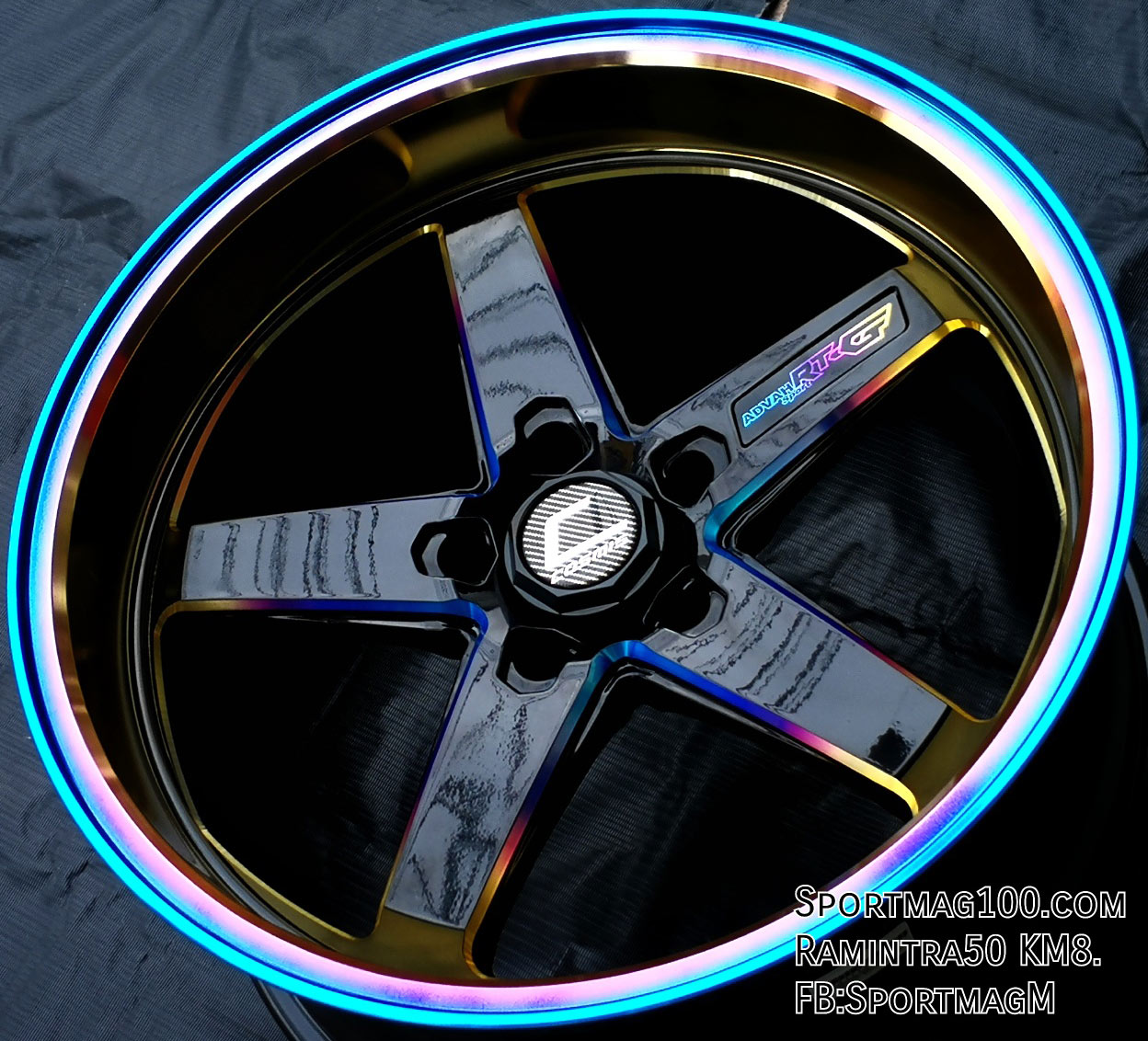 ล้อแม็ก แม็กซ์ใหม่ Cosmis RTG 5รู114 ET12-8 สีไทเทเนียม2 F9.5 R10.5-18นิ้ว