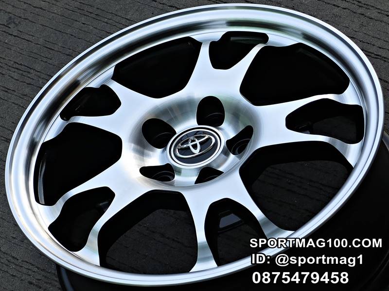 ล้อแม็ก ล้อแม็กป้ายแดงModify Toyota Cross 5รู114 ดำหน้าเงา 6.5-17นิ้ว(ลาดพร้าว)