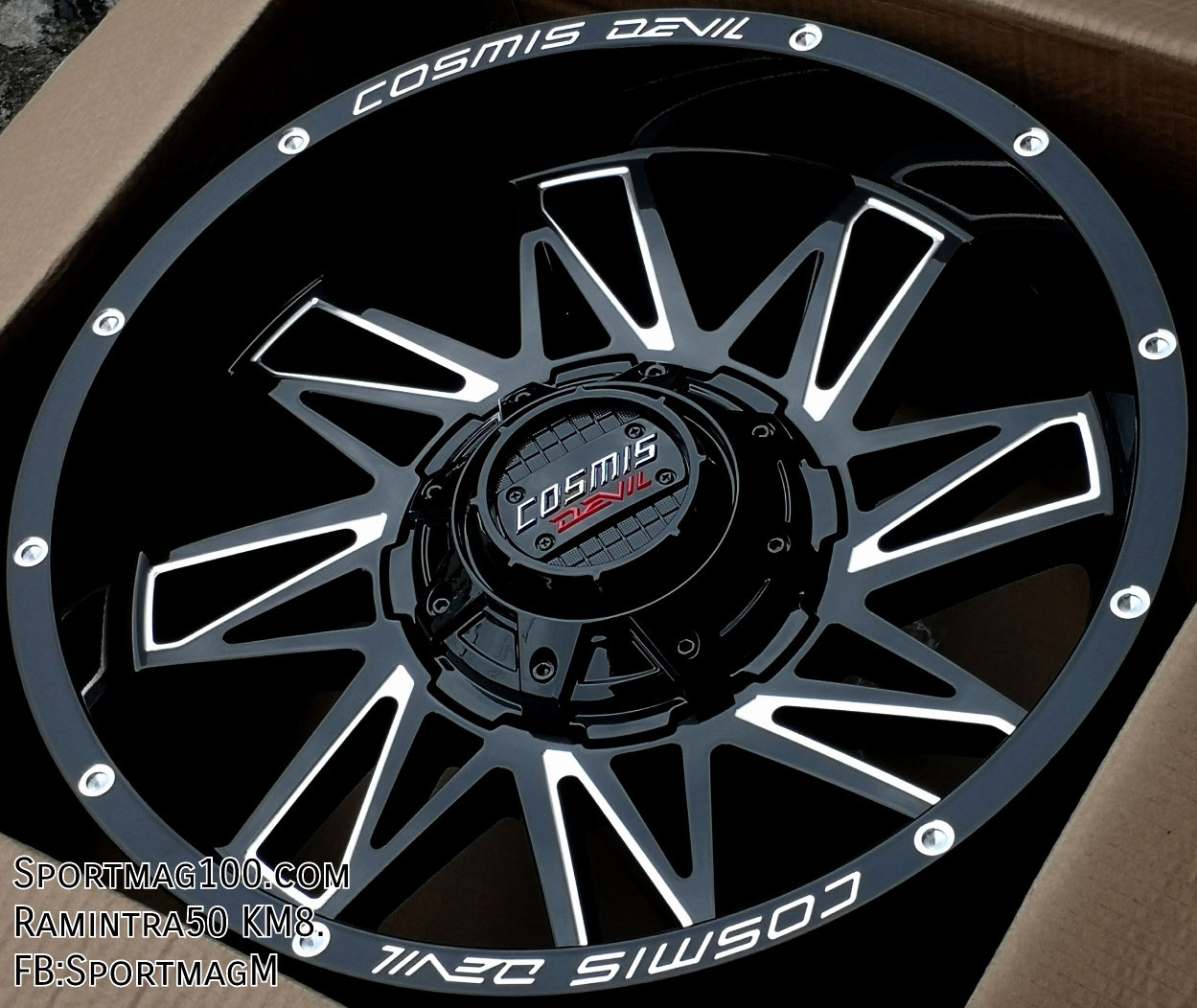 ล้อแม็ก แม็กซ์ใหม่ Cosmis Devil Spin82 5รู139/150 ET0 ดำมิลลิ่ง 9-18นิ้ว