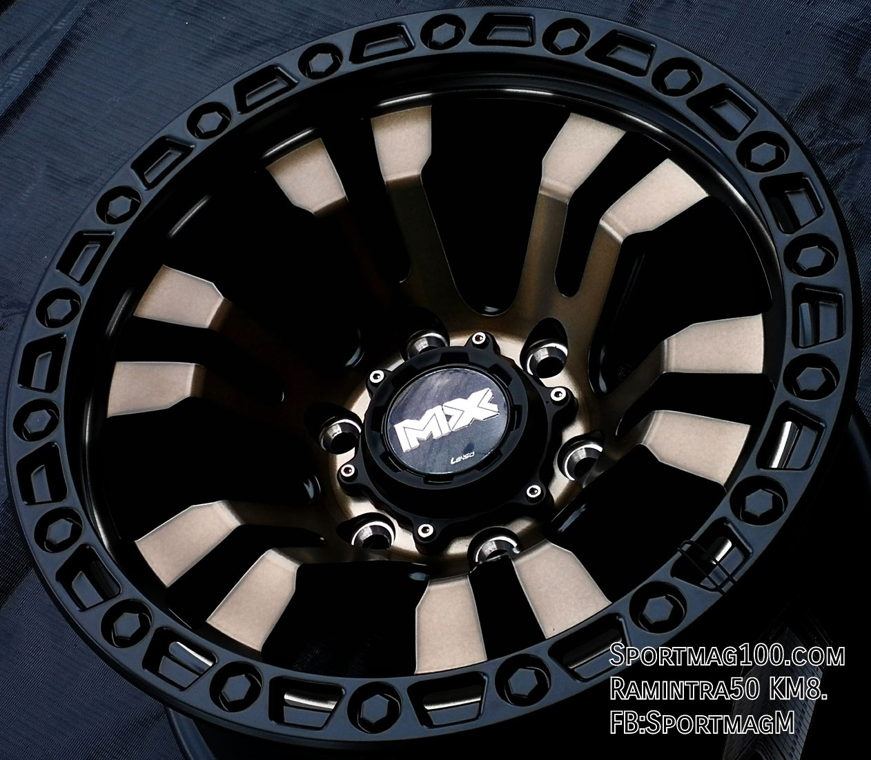 ล้อแม็ก  ล้อแม็กใหม่ Lenso MaxB Brutal 6รู139 ET0 ทองแดงขอบดำ 8.5-16นิ้ว 