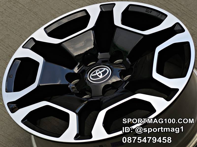 ล้อแม็ก ล้อแม็กป้ายแดง Toyota REVO 6รู139 ดำหน้าเงา 7.5-18นิ้ว