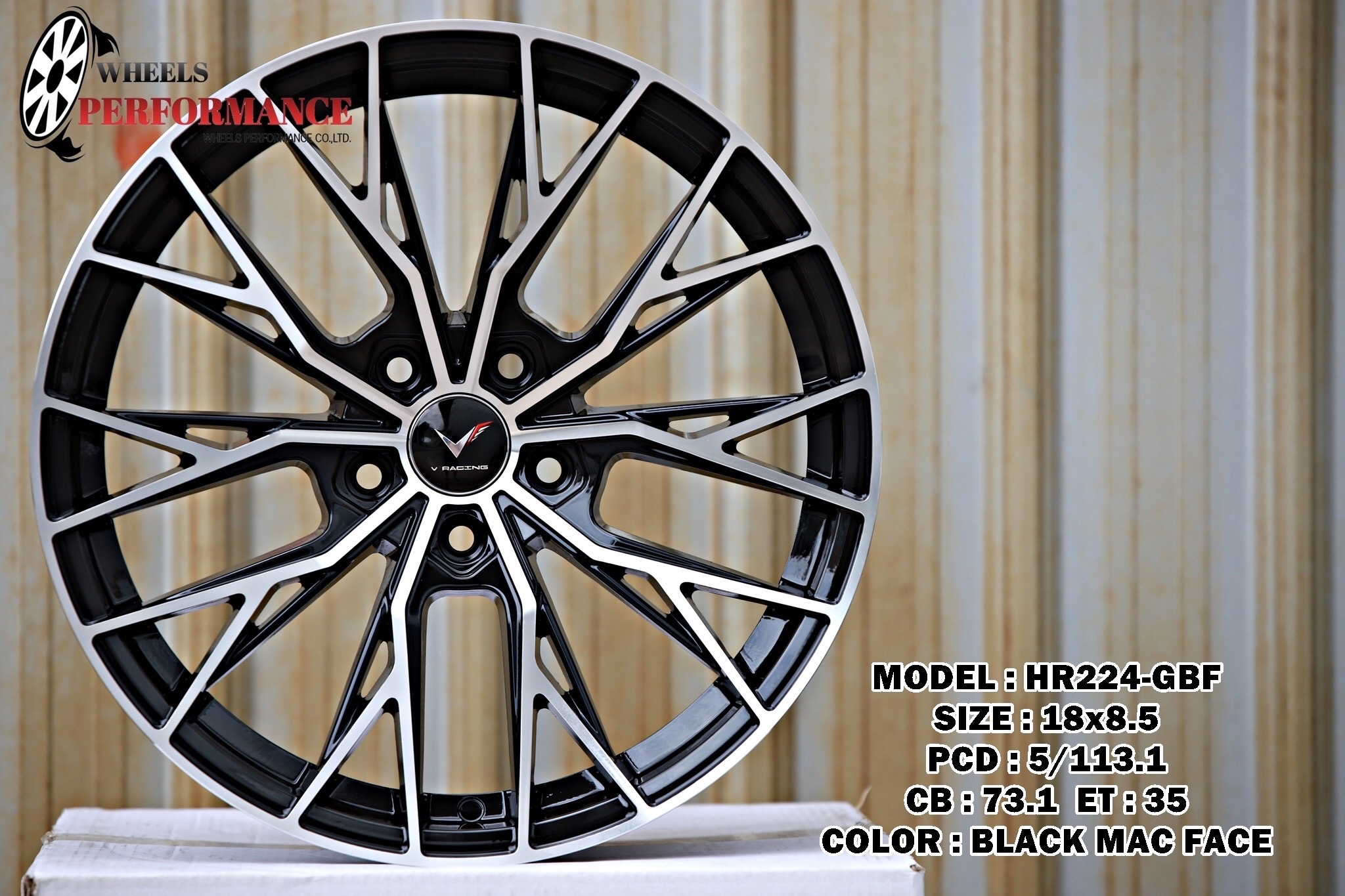 ล้อแม็กใหม่ FlowForming WP HR224 5รู112/114 ET35 สีดำหน้าเงา 8.5-18นิ้ว ล้อแม็ก ล้อแม็กใหม่ FlowForming WP HR224 5รู112/114 ET35 สีดำหน้าเงา 8.5-18นิ้ว