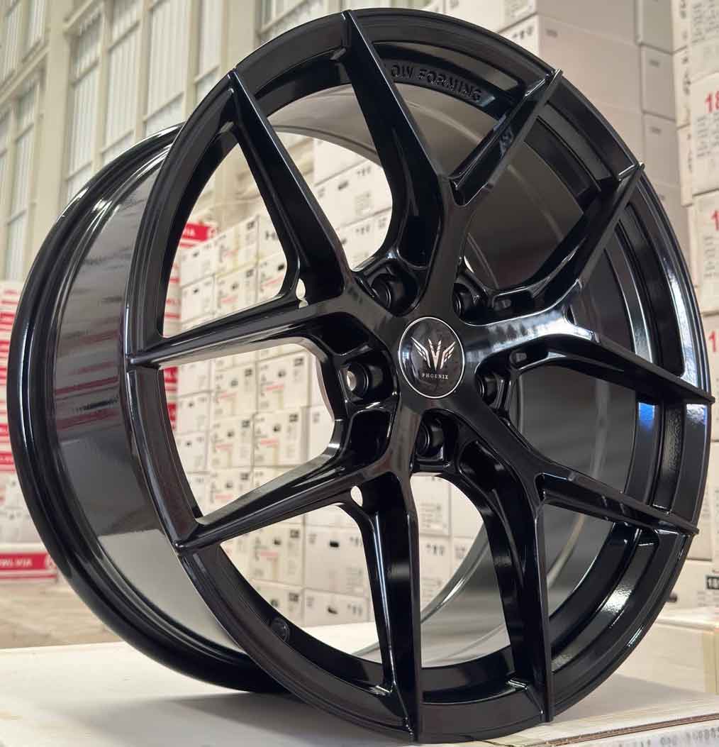 ล้อแม็ก ล้อแม็กใหม่ FlowForming WP HP083 5รู112/114 ET35 สีดำ 8.5-18นิ้ว 