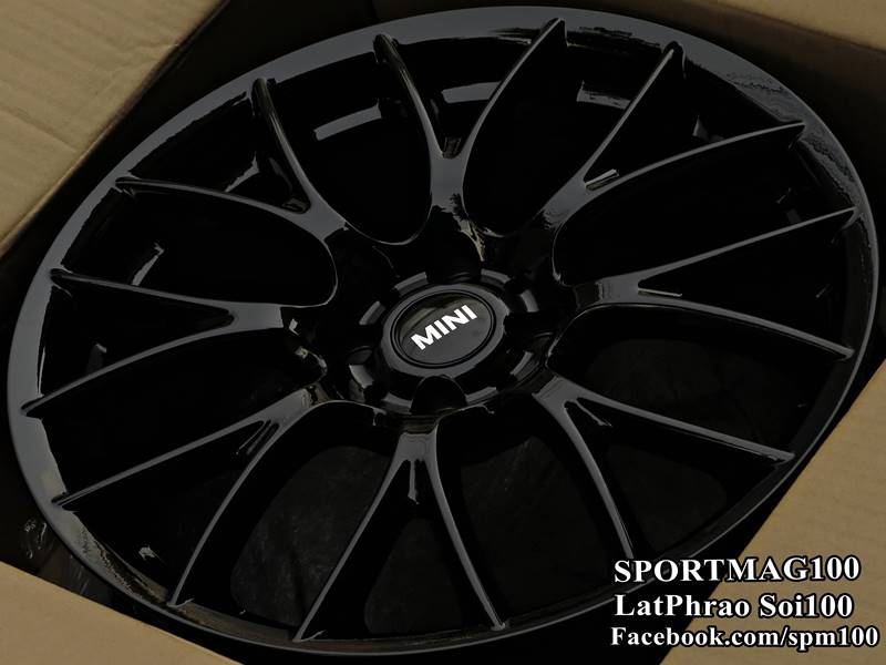 ล้อแม็ก ล้อแม็กใหม่ MINI Cooper Work 4รู100 ดำเงา 7-17นิ้ว