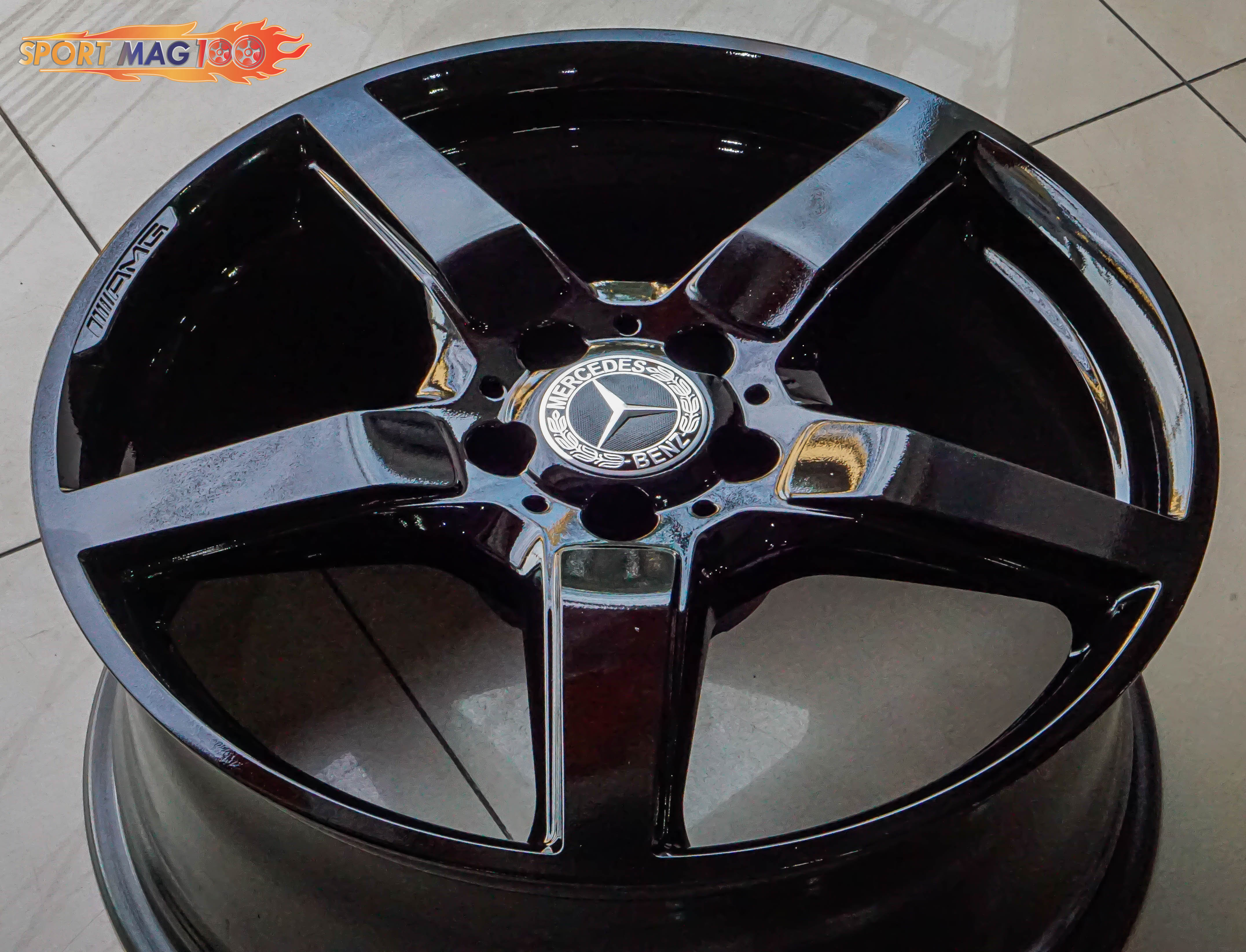 ล้อแม็ก ล้อแม็กแท้ห้าง Benz AMG CLS 5รู112 ET34.5-48 ดำแวว F8.5 R9.5-19นิ้ว(รามอินทรา) 