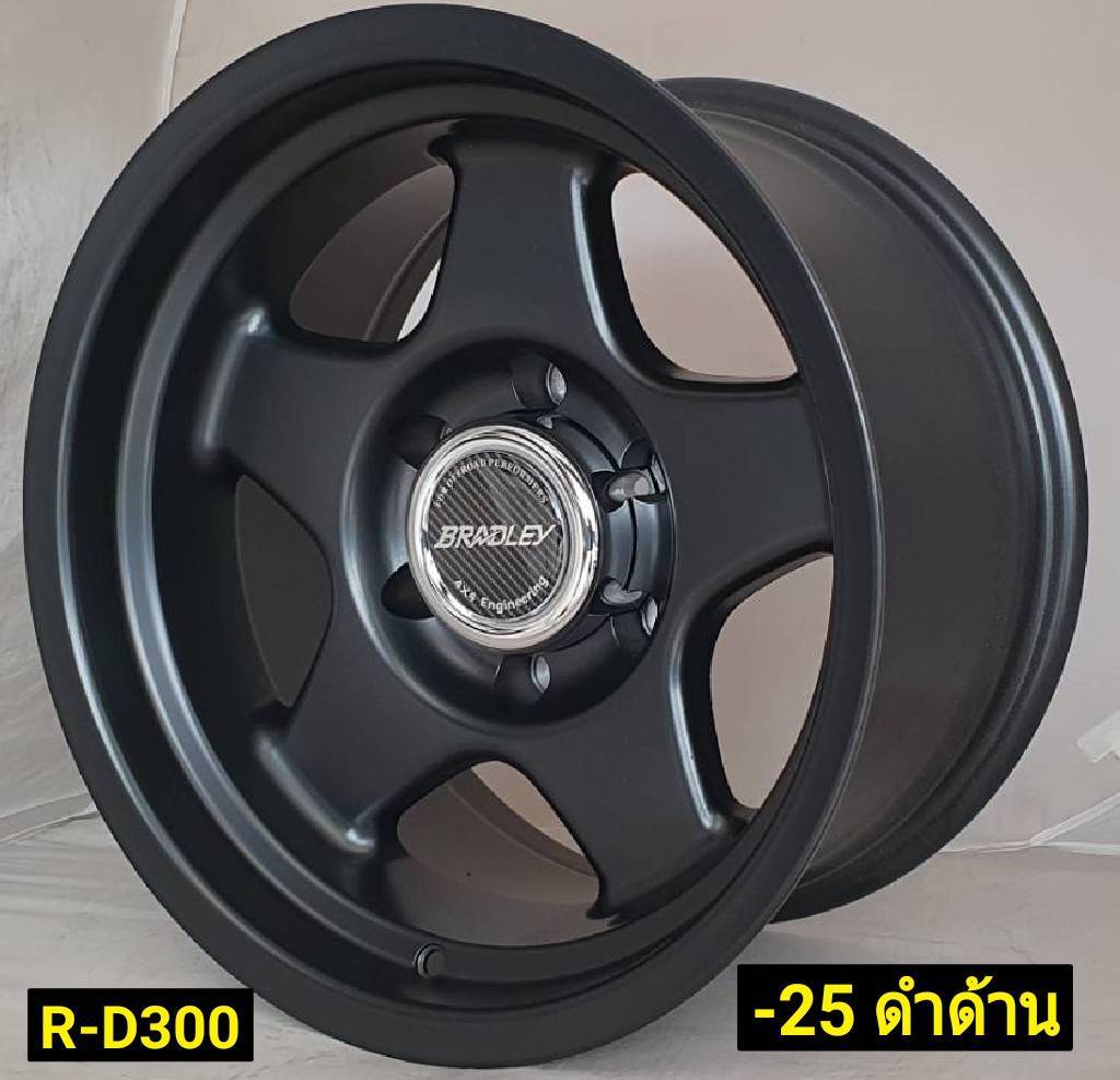 ล้อแม็ก ล้อแม็กใหม่ Bradley D300 6รู139 ET-5 ดำด้าน 8.5-16นิ้ว(cb112)