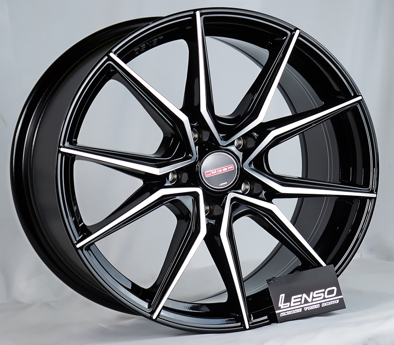 ล้อแม็ก ล้อแม็กใหม่ Lenso Jager JAJ JAVA 4รู100 ET38 ดำหน้าเงา 7.5-17นิ้ว