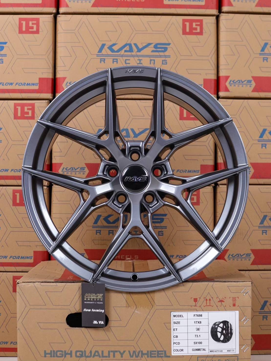 ล้อแม็ก ล้อแม็ก F798 5รู100 ET38 กันเมทาลิก กว้าง8 ขอบ17นิ้ว 