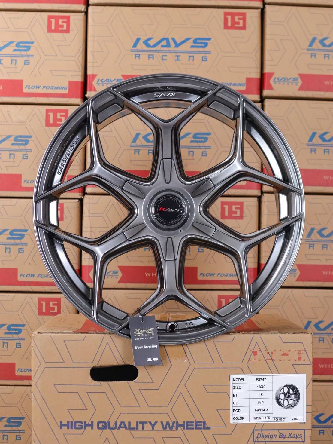 ล้อแม็ก ล้อแม็ก F8747 6รู114.3 ET15 สีทองแดง กว้าง9-18นิ้ว(นาวาร่า) 