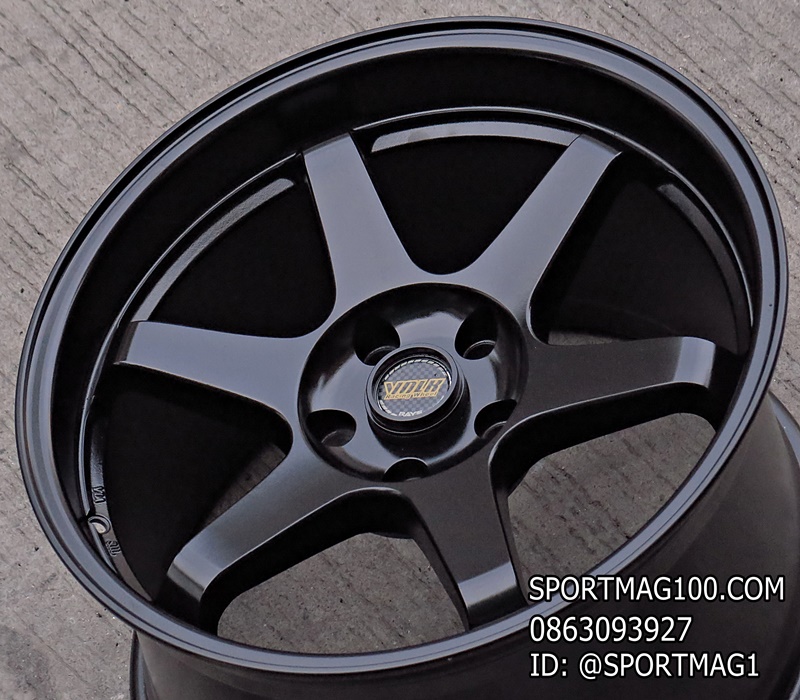 ล้อแม็ก ล้อแม็กมือสอง TE37 5รู114 ดำด้าน F8.5 R9.5-18นิ้ว(ลาดพร้าว)