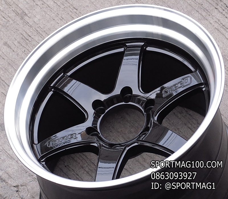 ล้อแม็ก ล้อแม็กมือสอง TORQ SpecD 6รู139 ดำขอบเงา F9.5 R10.5-18นิ้ว(ลาดพร้าว)