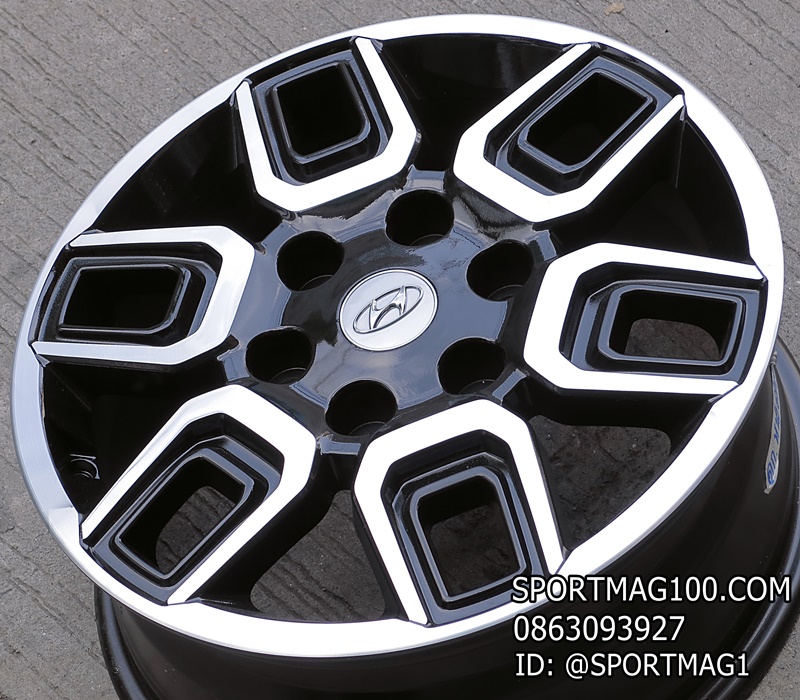 ล้อแม็ก ล้อแม็กแท้ติดรถ Hyundai H1 6รู139 ดำหน้าเงา et48 6.5-17นิ้ว