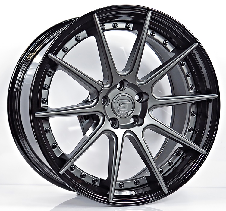 ล้อแม็ก ล้อแม็กแท้2ชิ้น G-Forged GF02 5รู112 สีTitaniumGreymattGlossBlack ET40-40 F8.5 R9.5-20นิ้ว