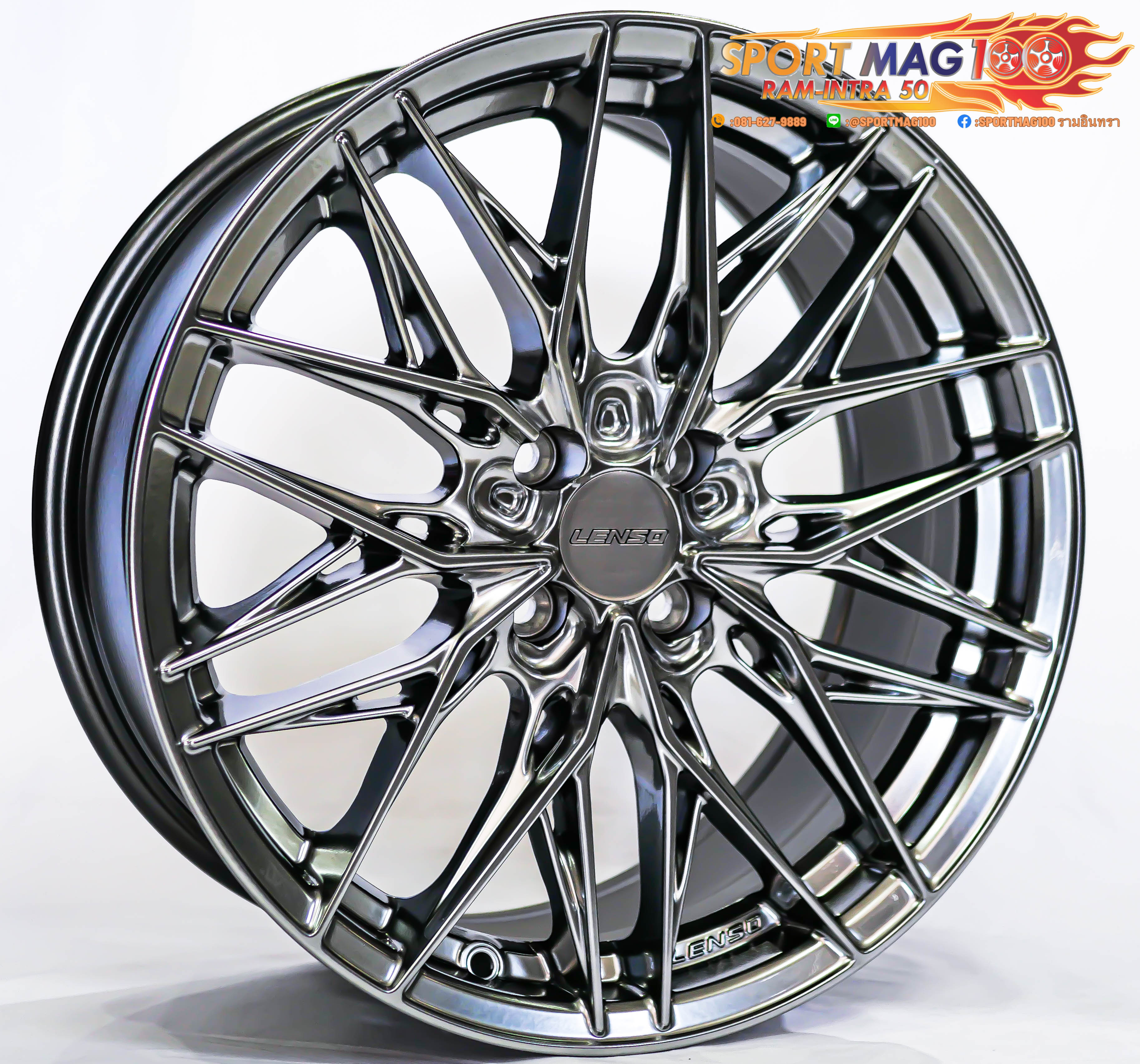 ล้อแม็ก ล้อแม็กใหม่ Lenso Jager JAY YETI 4รู100 ET35 ไฮเปอร์แบล็ค 7.5-17นิ้ว