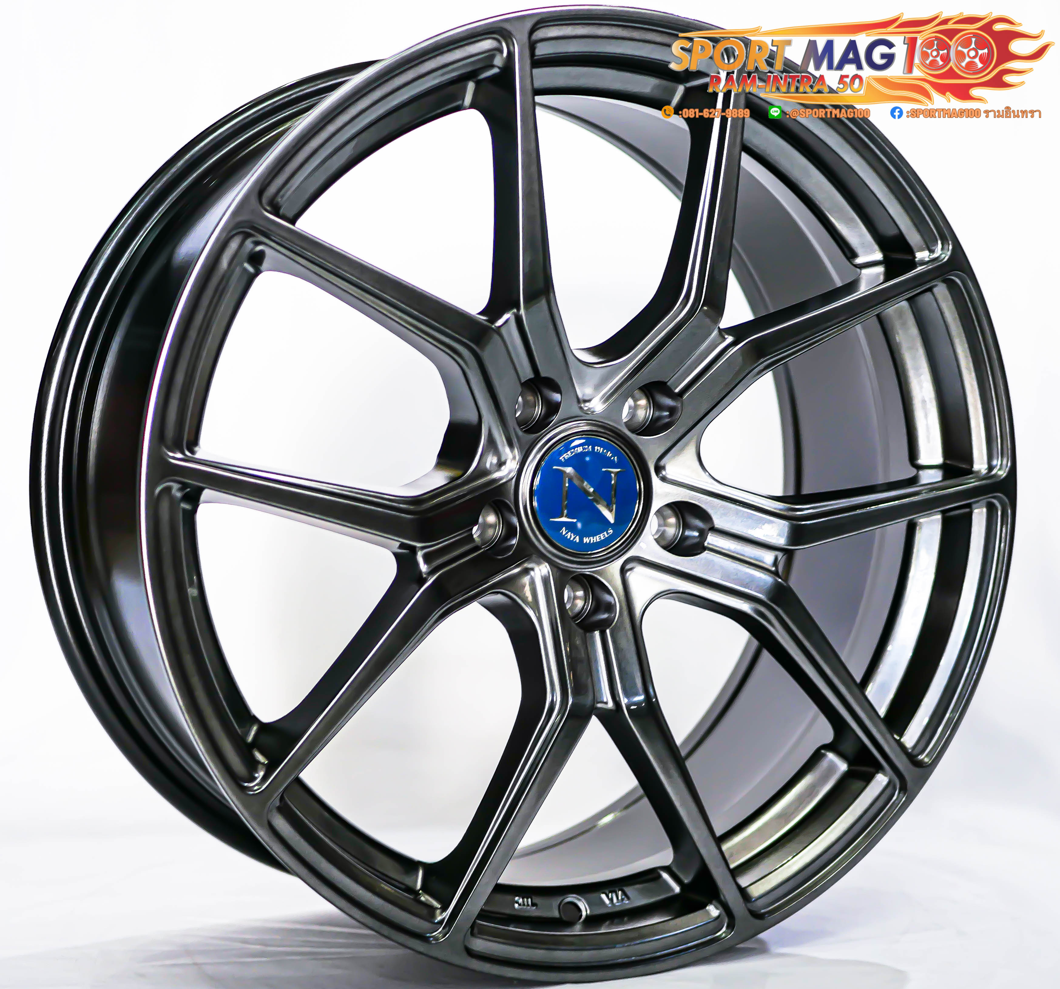 ล้อแม็ก ล้อแม็กใหม่ Flowforming NAYA EVEREST 2  5รู114/112 ET42 ไฮเปอร์แบล็ค 8-18นิ้ว