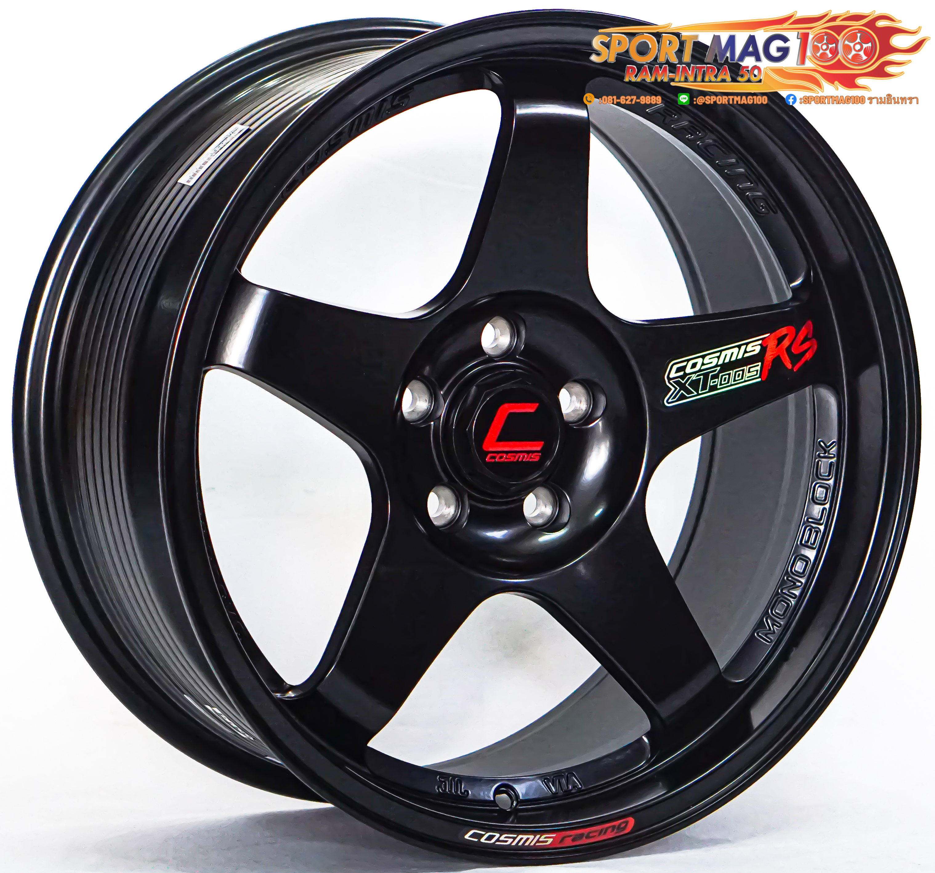 ล้อแม็ก ล้อแม็กใหม่ Cosmis XT005RS 5รู114/112 ET15 สีดำด้าน 8.5-18นิ้ว