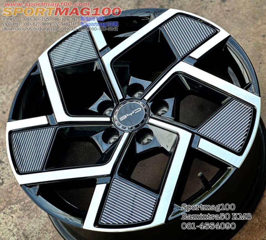 ล้อแม็ก ล้อแม็กป้ายแดง BYD Atto3 5รู114 ET40 ดำหน้าเงา 7-18นิ้ว(รามอินทรา-ลาดพร้าวมี 2 วง) 