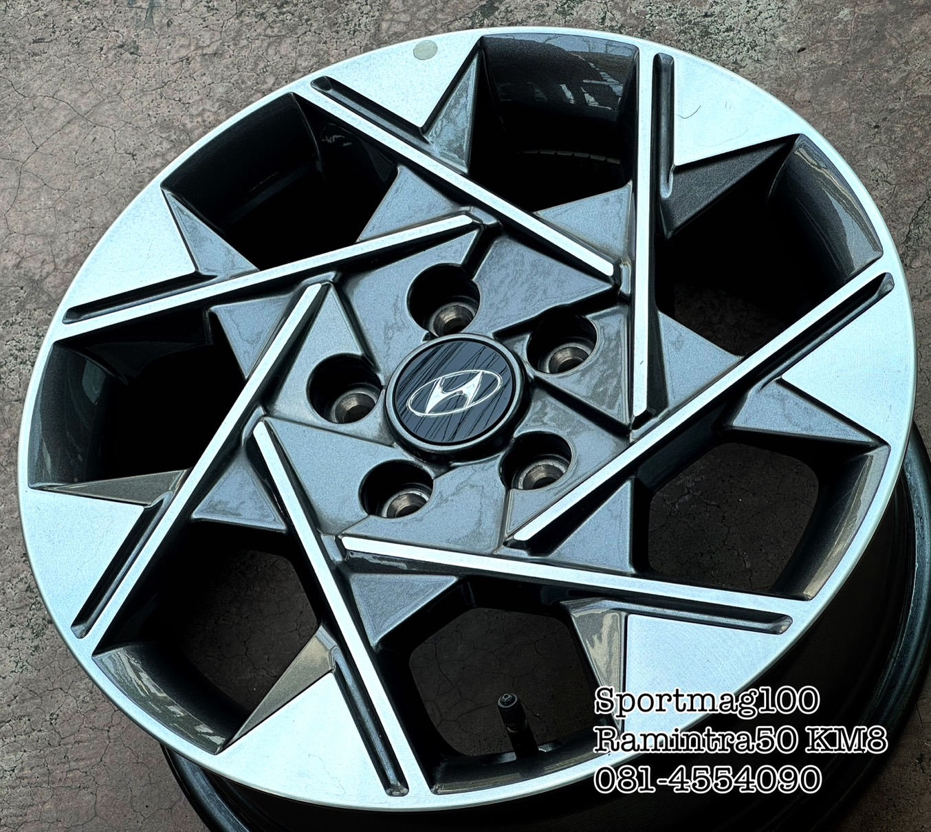 ล้อแม็ก ล้อแม็กมือสอง Hyundai Stargazer 5รู114 ET48 เทาหน้าเงา 6.5-16นิ้ว(รามอินทรา)