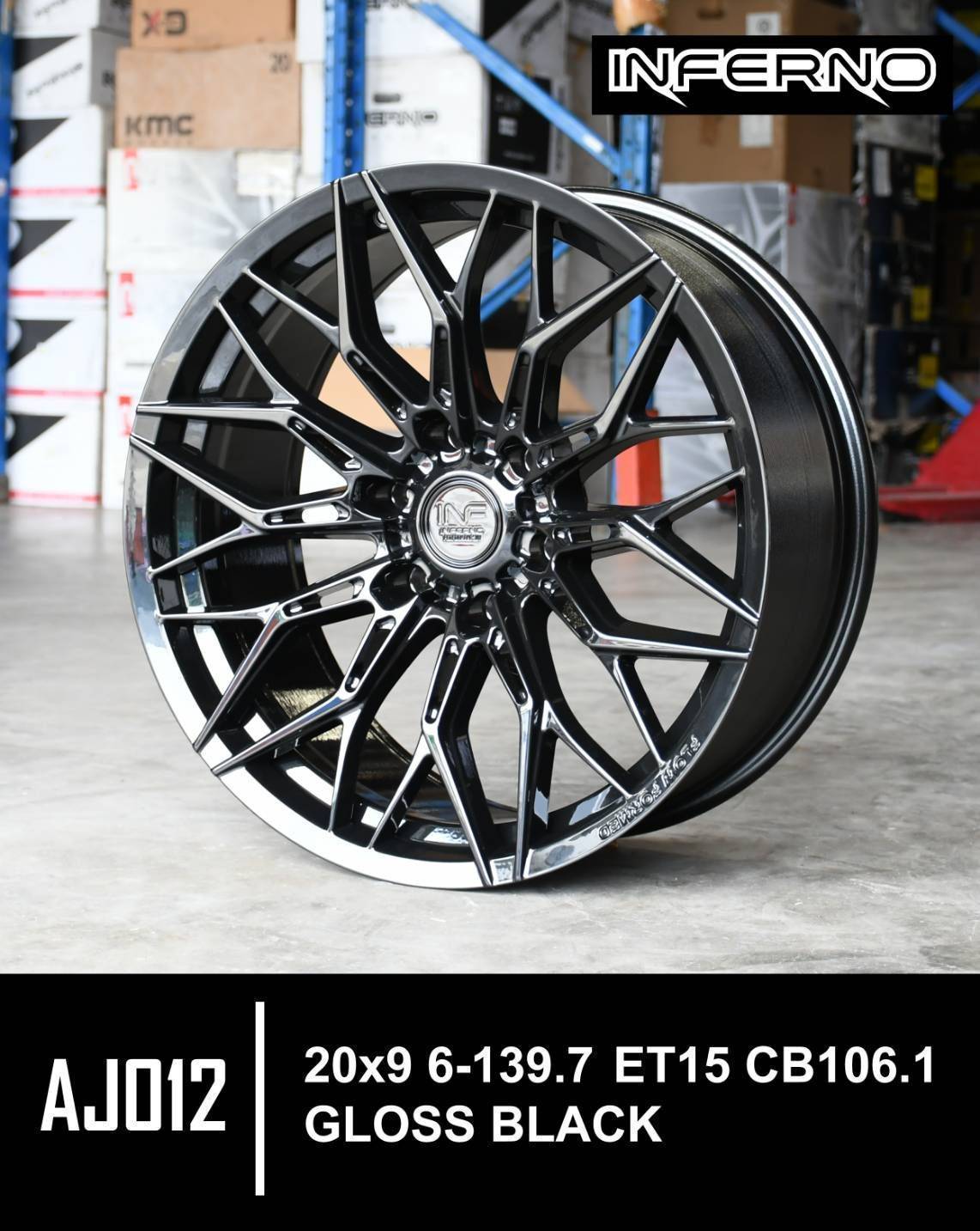 ล้อแม็ก ล้อแม็กใหม่เบา FlowForming Inferno AJ012 6รู139 ET15 9-20นิ้ว