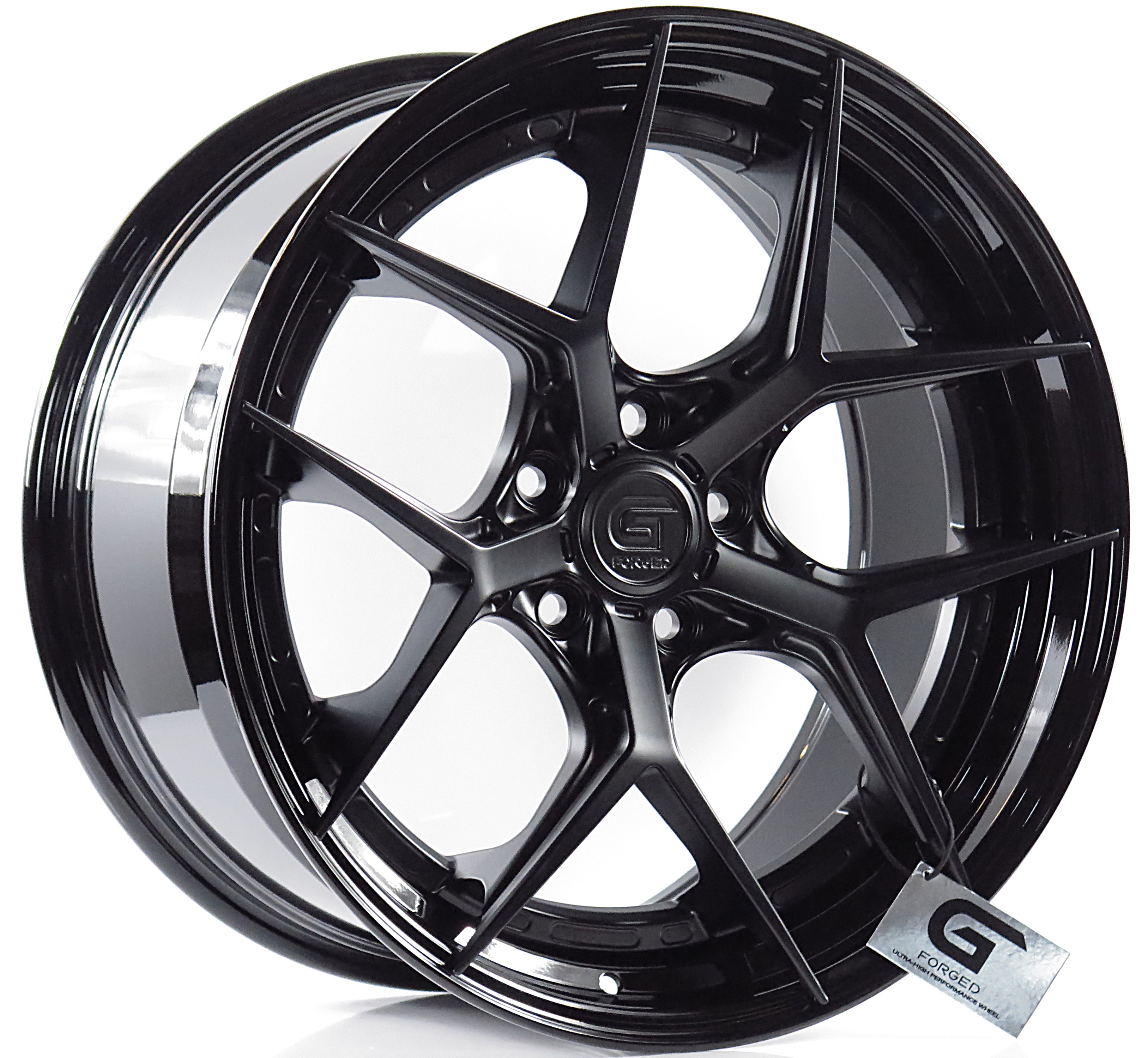 ล้อแม็ก ล้อแม็กแท้2ชิ้น G-Forged GF01 5รู112 สีBlackMatt/GB ET32-40 F8.5 R9.5-19นิ้ว
