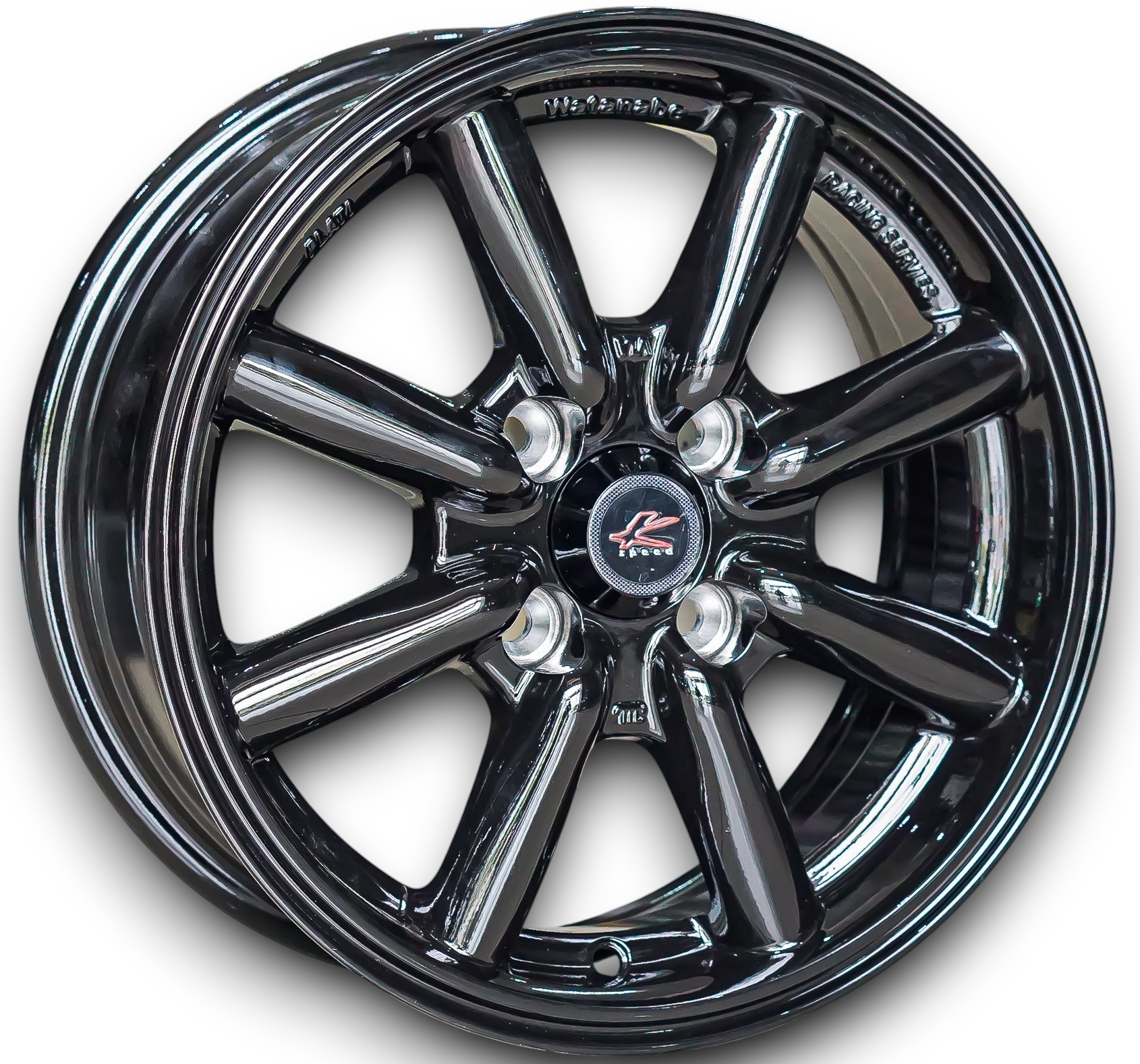 ล้อแม็ก ล้อแม็ก Kspeed Watanabe ขอบ14นิ้ว กว้าง6นิ้ว 4รู100 ET30 สีดำเงา 