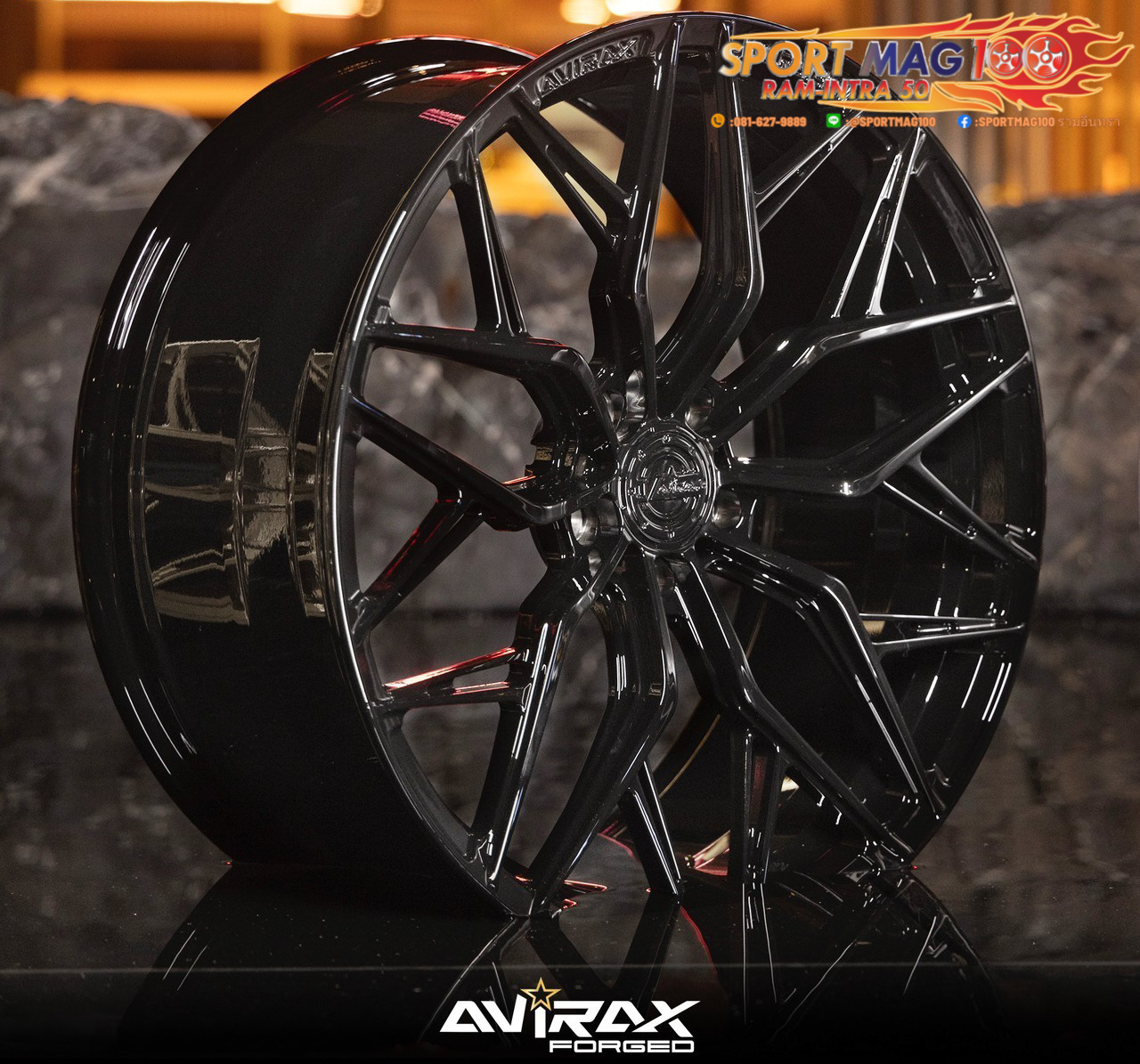 ล้อแม็ก ล้อแม็กใหม่ AVIRAX FORGED GL502 5รู120 ET35 ดำเงา 8.5-19นิ้ว
