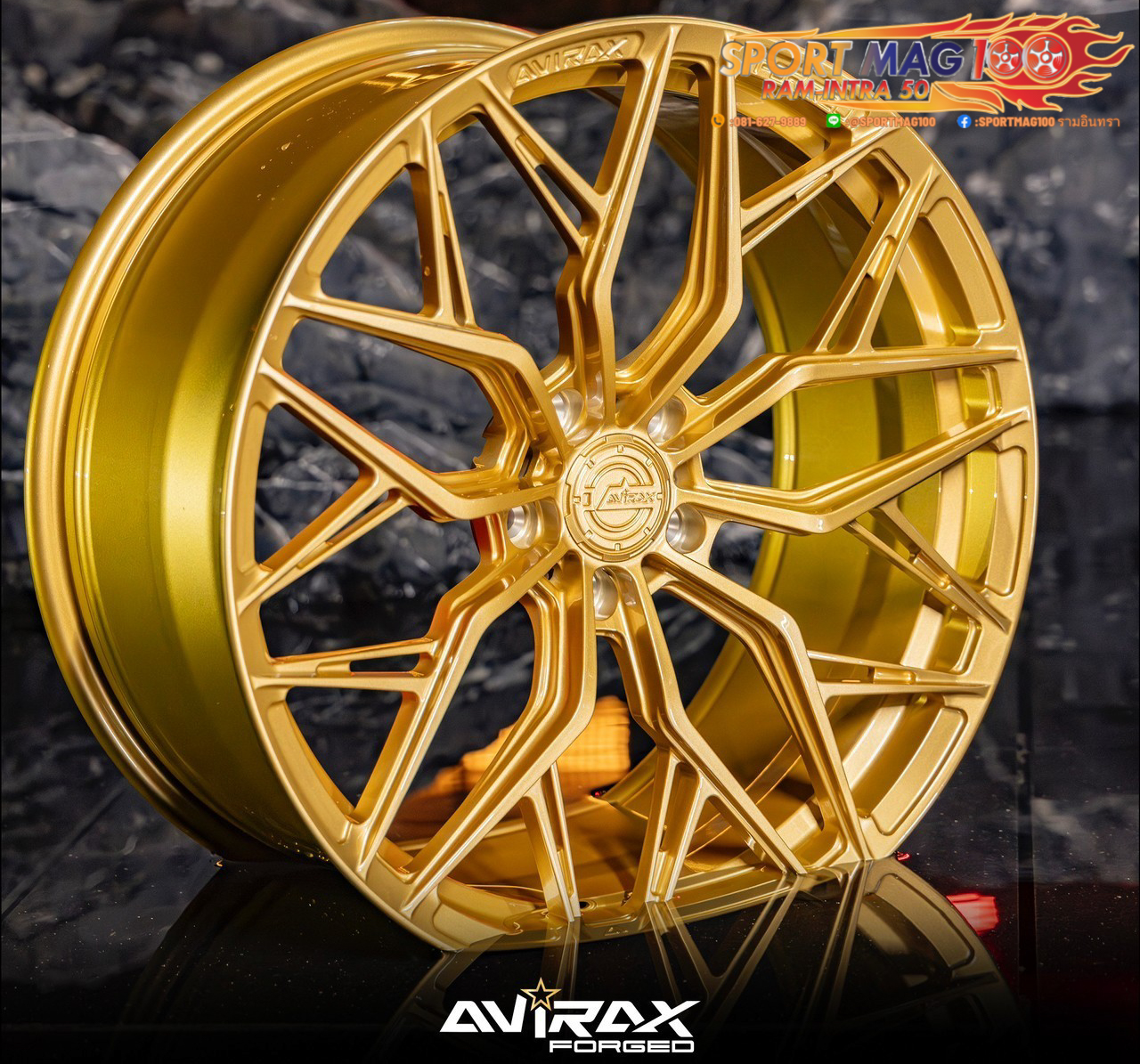 ล้อแม็ก ล้อแม็กใหม่ AVIRAX FORGED GL502 5รู120 ET38 ทอง 9-20นิ้ว