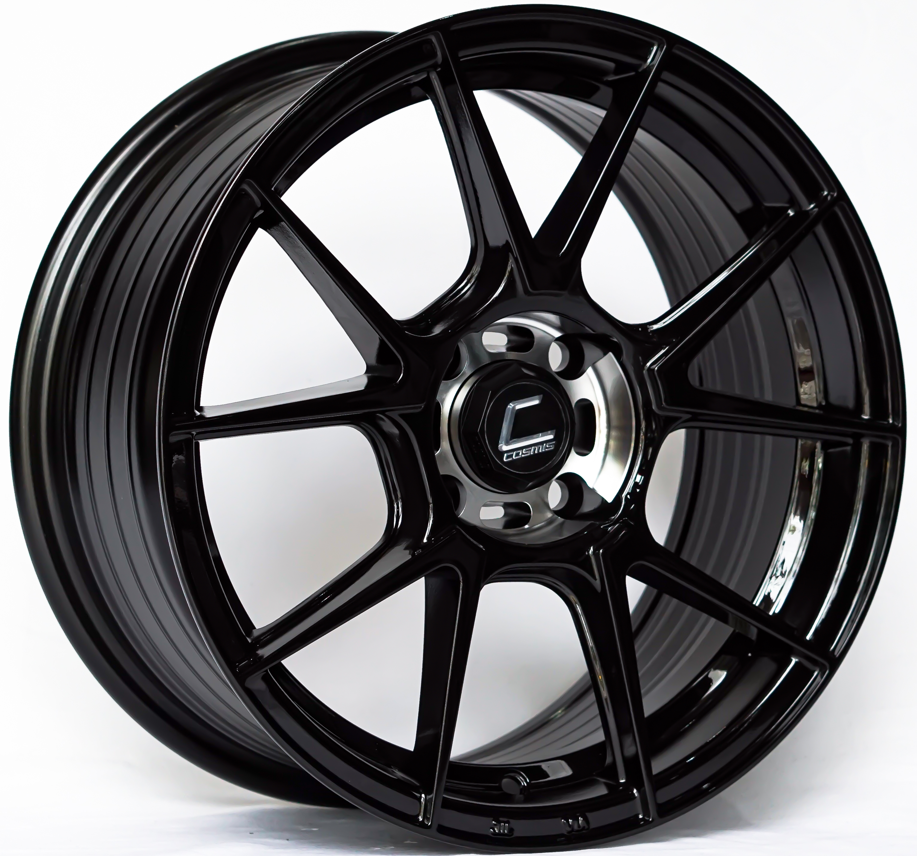 ล้อแม็ก ล้อแม็กใหม่ Flowforming Cosmis Speedy 4รู100 ET30 สีดำเงา 7-15นิ้ว (5.25kg.)