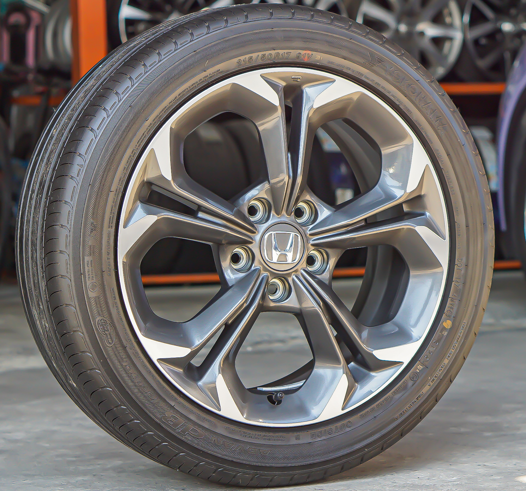 ล้อแม็ก ล้อแม็กแท้ป้ายแดง Honda NewCivic 5รู114 เทาหน้าเงา 7-17นิ้ว (ลาดพร้าว-รามอินทรา)