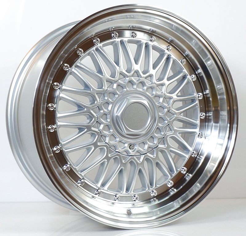 ล้อแม็ก ล้อแม็กใหม่ลาย BBS RS 5รู120 ET32 ซิลเวอร์ 8.5-17นิ้ว