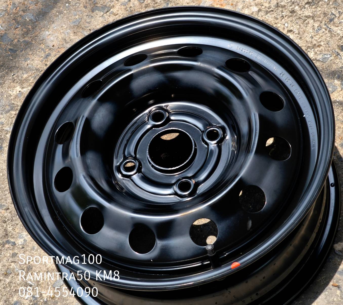 ล้อแม็ก กระทะล้อ Wuling Bingro ขอบ15นิ้ว 4รู114.3 CB56.6 สีดำ(รามอินทรา)