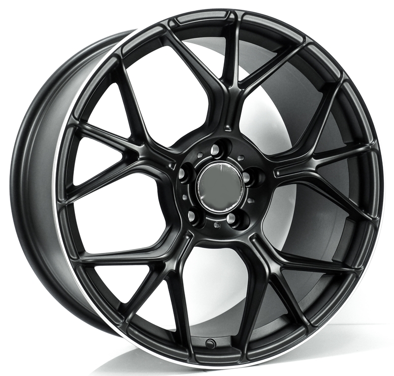 ล้อแม็ก ล้อแม็กใหม่ GT Coupe 5รู112 ดำด้านขอบเงา Offset40-45 กว้าง F8.5 R9.5 ขอบ19