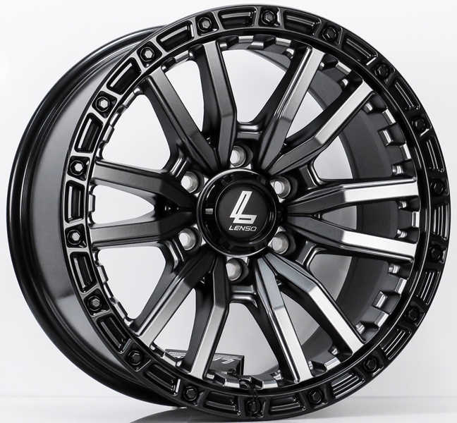 ล้อแม็ก ล้อแม็ก Lenso Mx Valor ขอบ 18 กว้าง 9นิ้ว 6รู139 Offset12 สีเทาขอบดำ