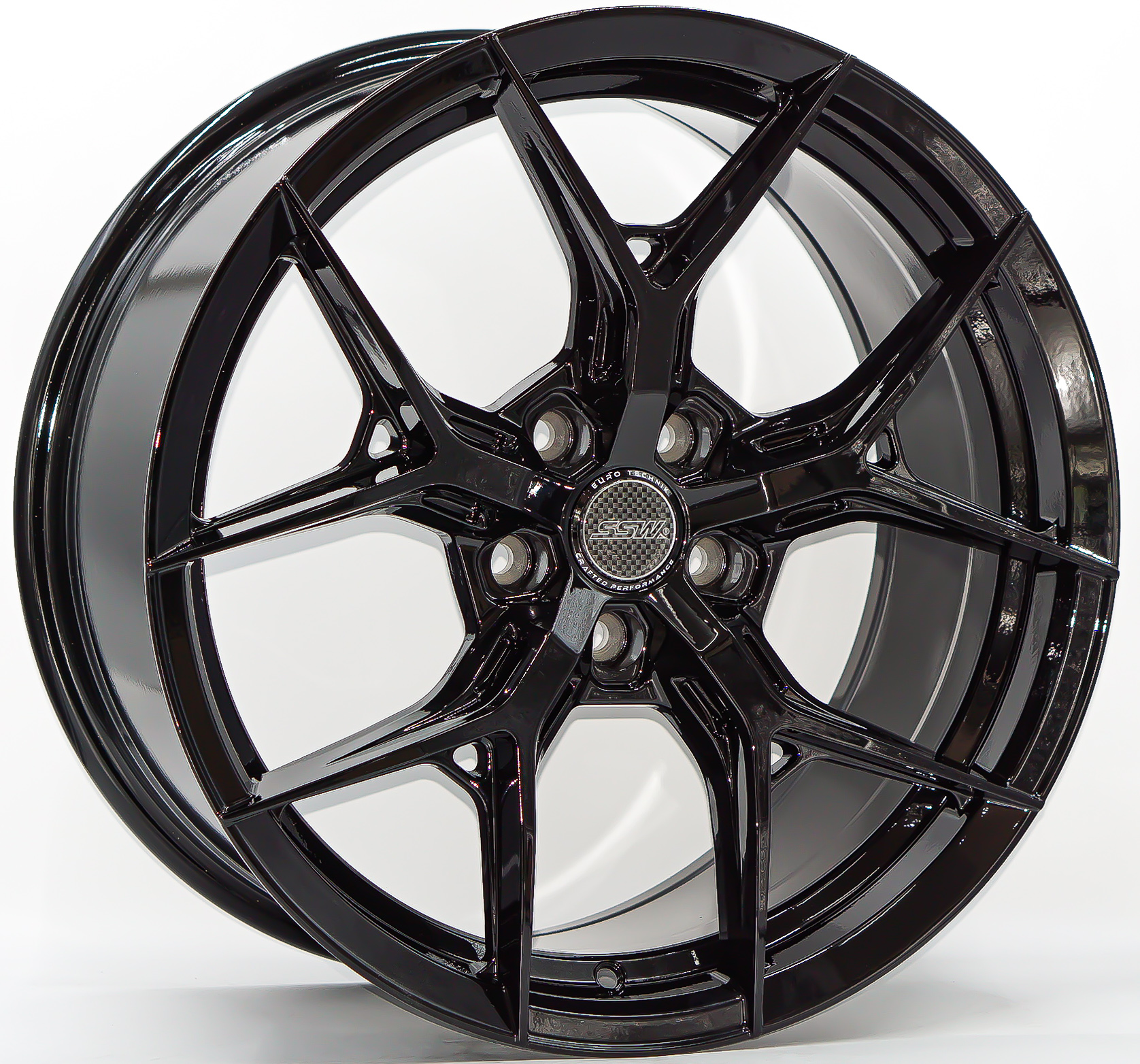 ล้อแม็ก ล้อแม็กใหม่ SSW 385 ขอบ 18นิ้ว กว้าง 8.5นิ้ว 5รู108 ET38 สีดำแวว 